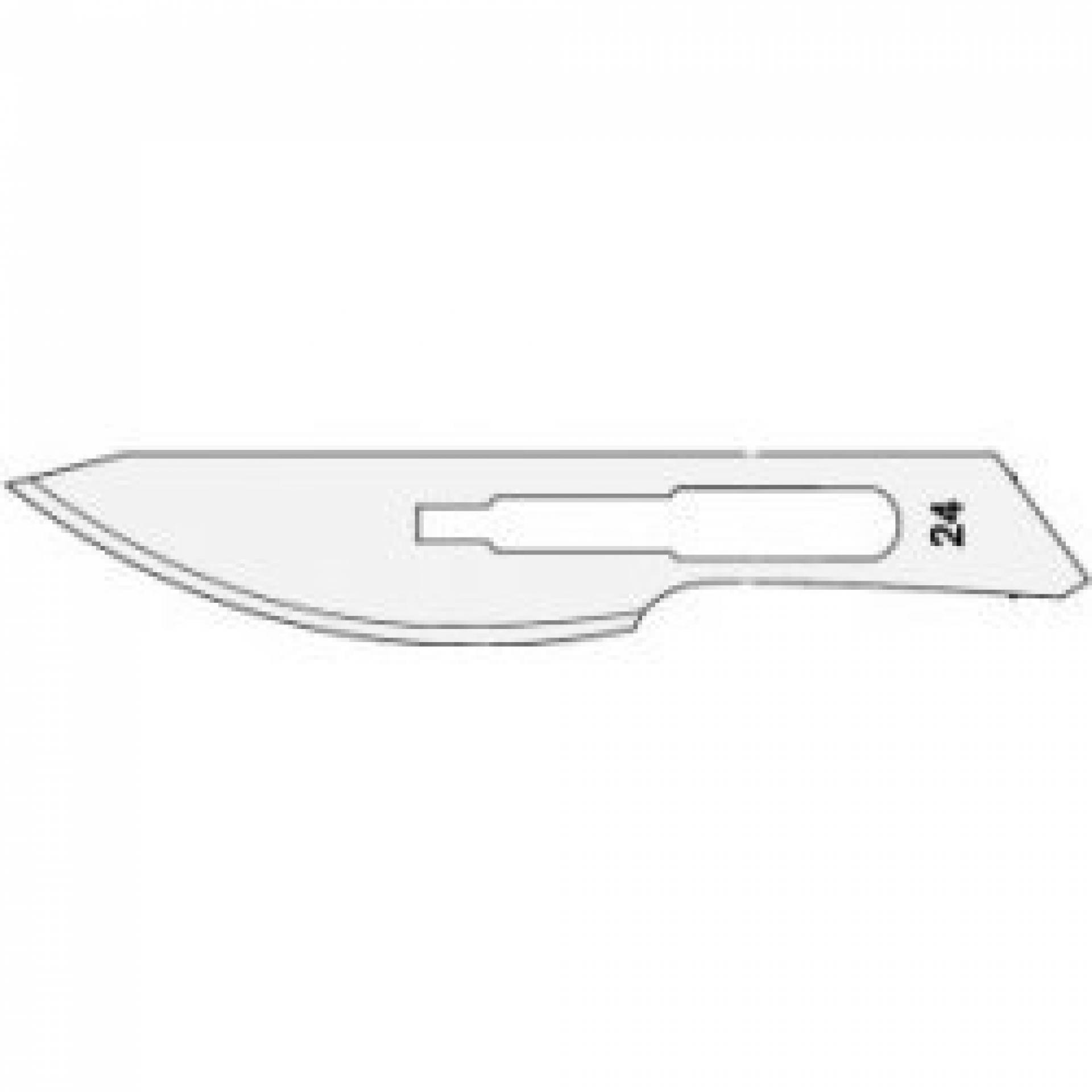 Lamă bisturiu Surgeon Carbon Steel 100 buc. - nr. 24