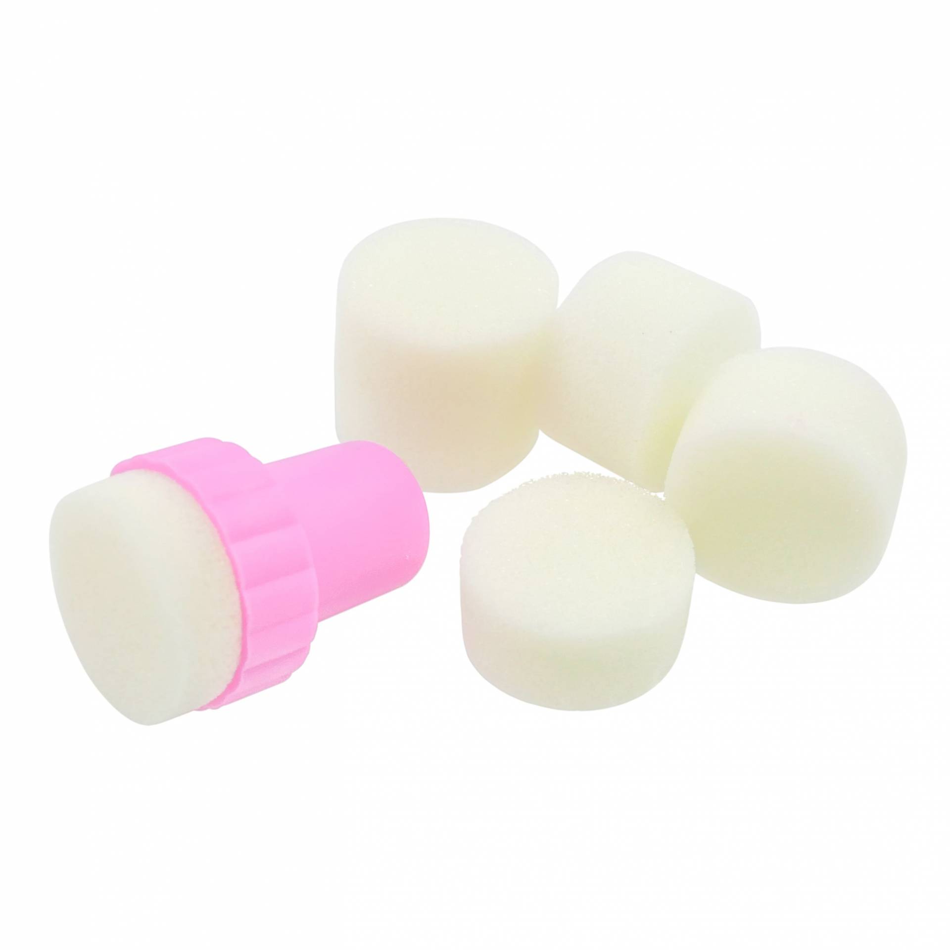 Bureți NANI Sponge + ștampilă - Roz, 5 buc