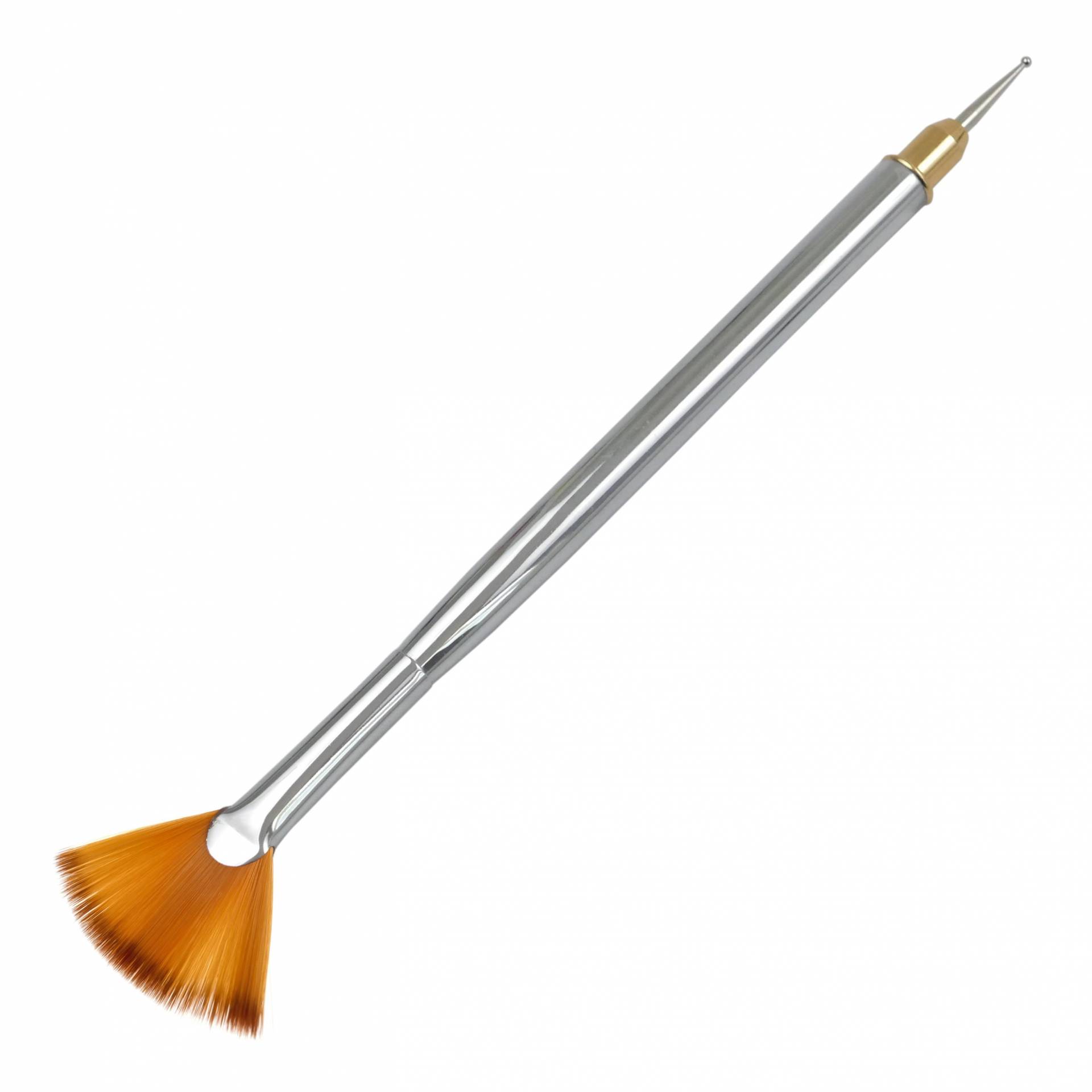 Pensulă decorare NANI evantai + punctator - Silver