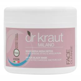 Mască facială detoxifiantă Dr. Kraut 100 ml - Cu cărbune activ și argilă pură