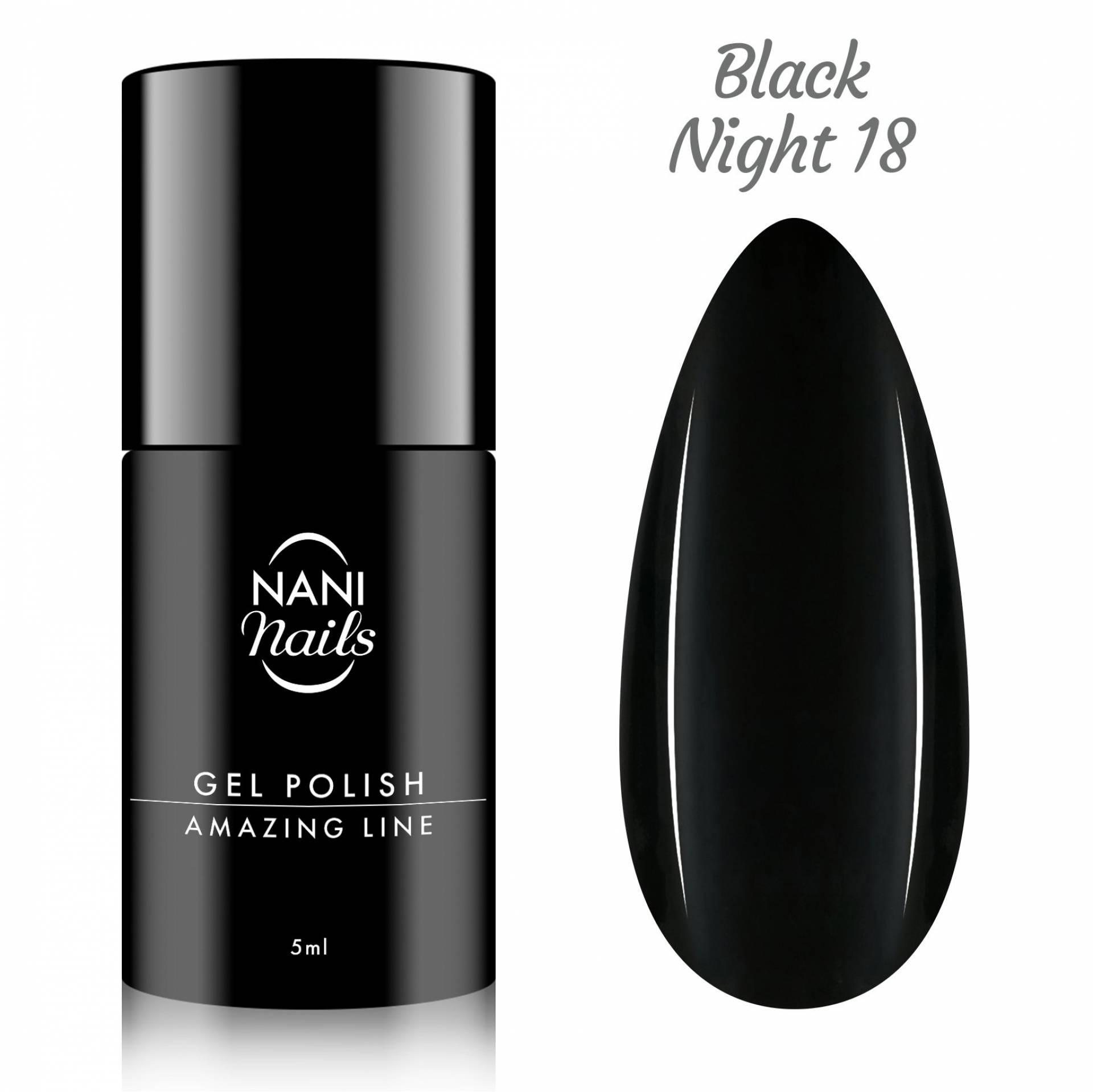 Oja semipermanenta NANI Amazing Line 5 ml - Black Night