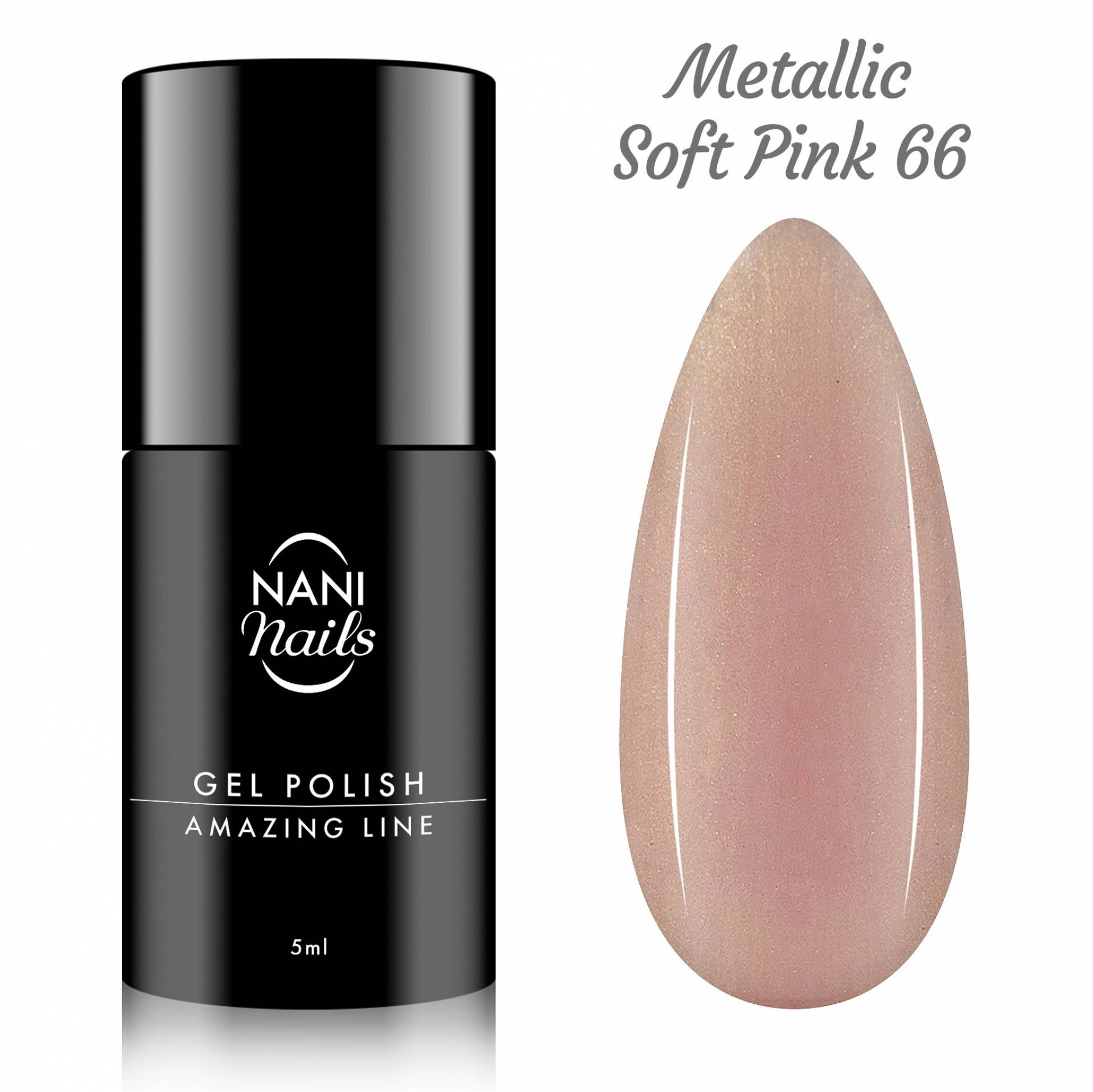 Oja semipermanenta NANI Amazing Line 5 ml - Metallic Soft Pink