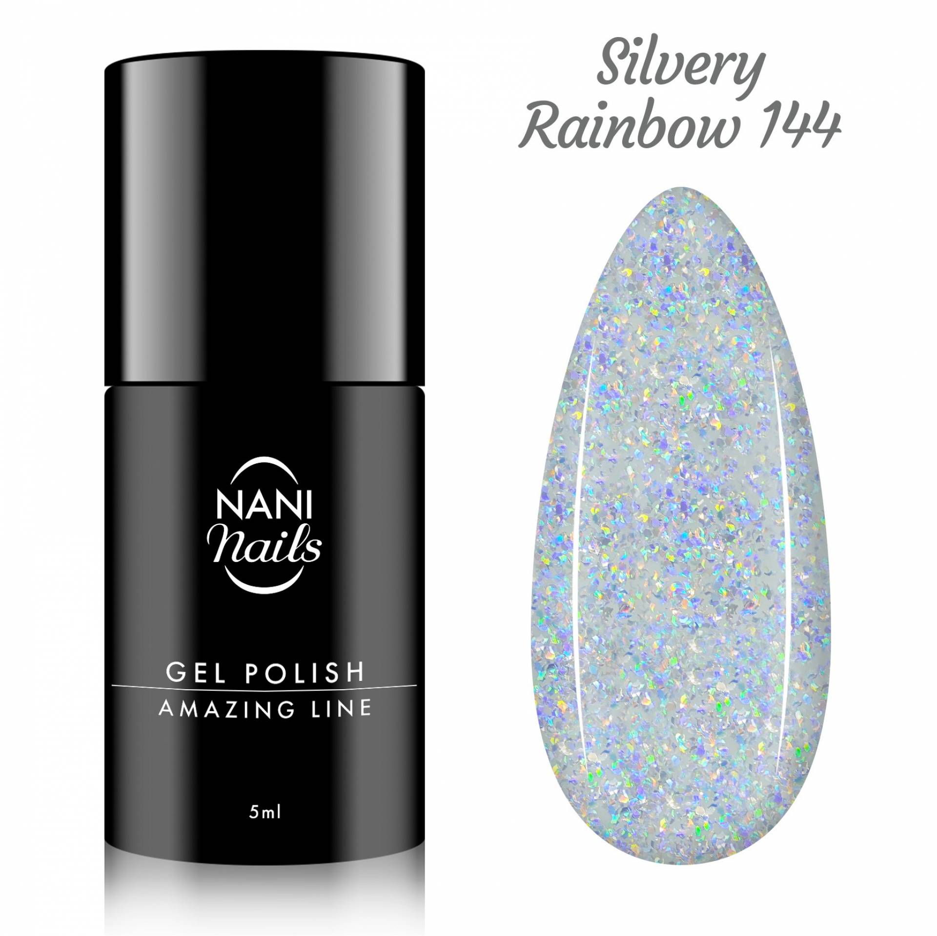 Oja semipermanenta NANI Amazing Line 5 ml - Silvery Rainbow