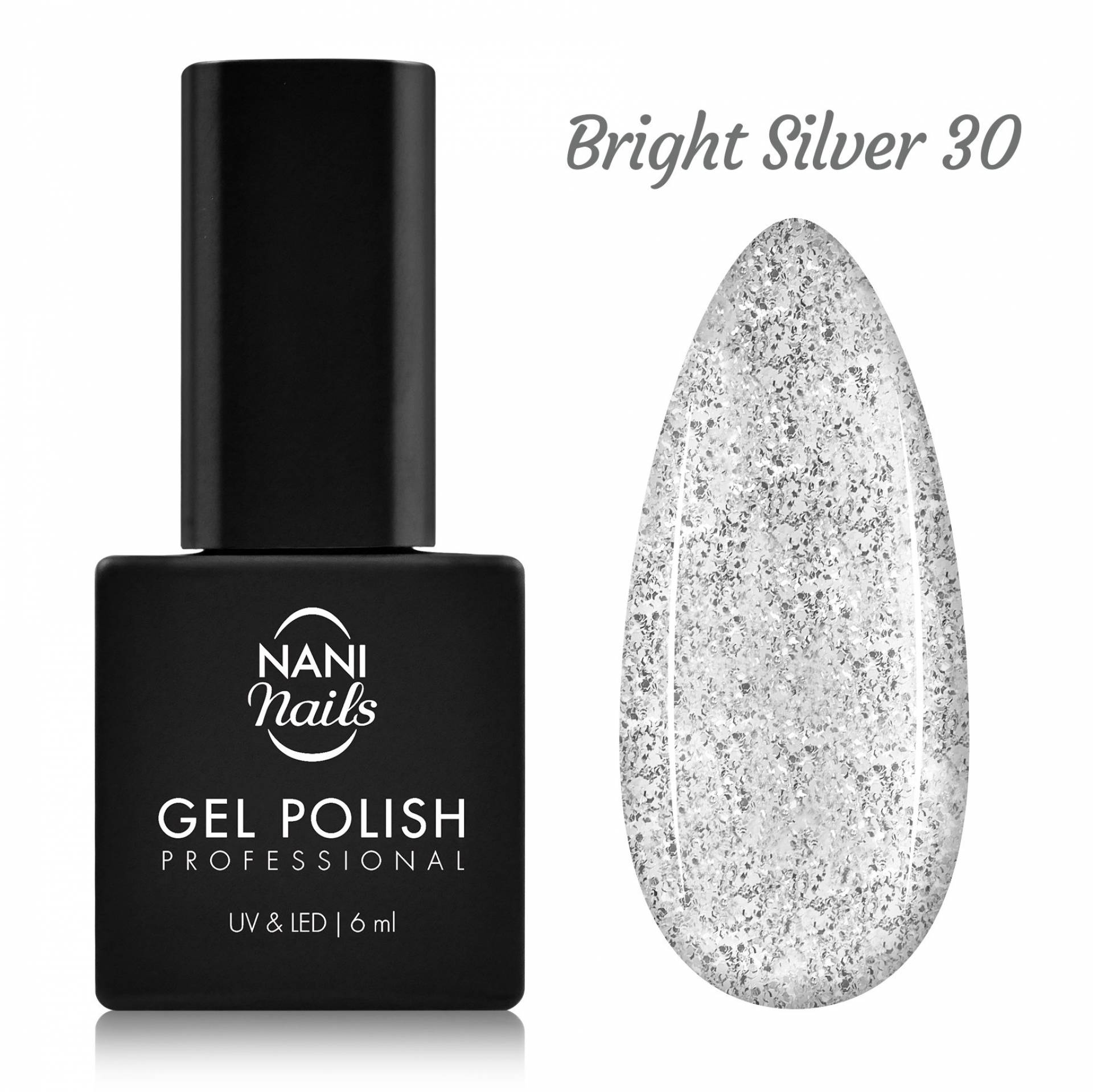 Ojă semipermanentă NANI 6 ml - Bright Silver