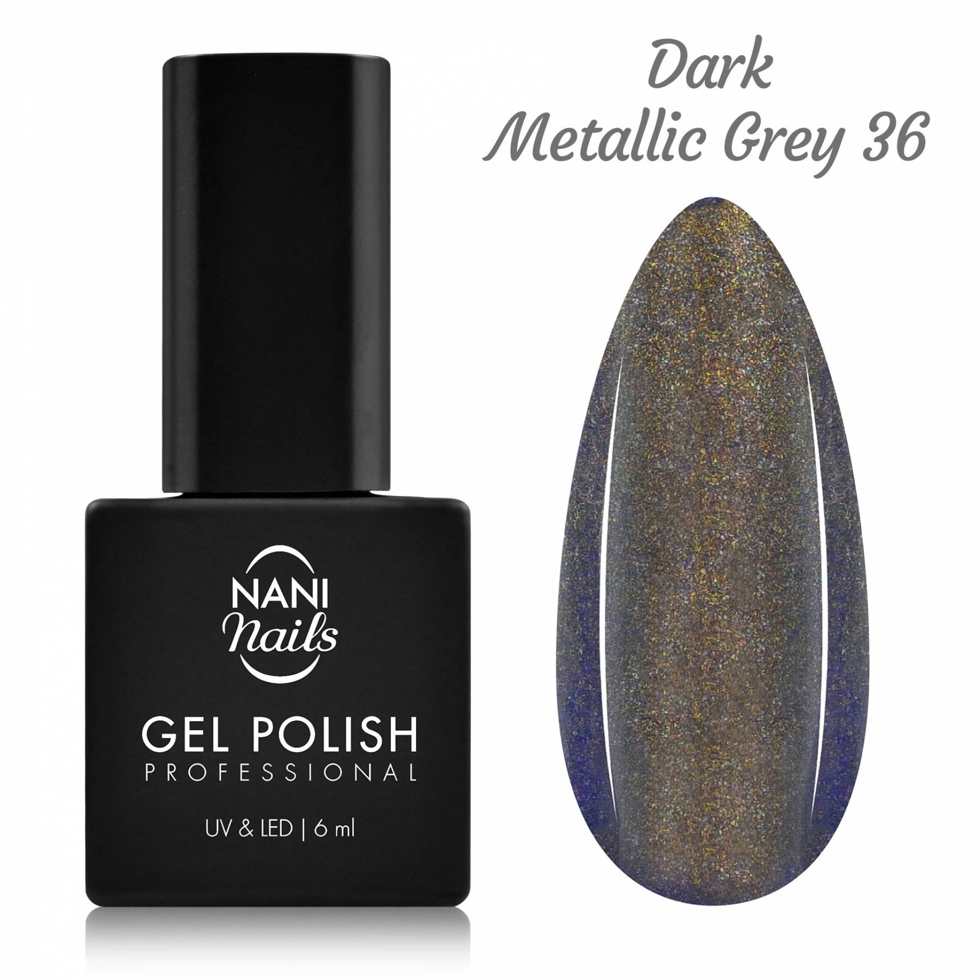 Ojă semipermanentă NANI 6 ml - Dark Metallic Grey