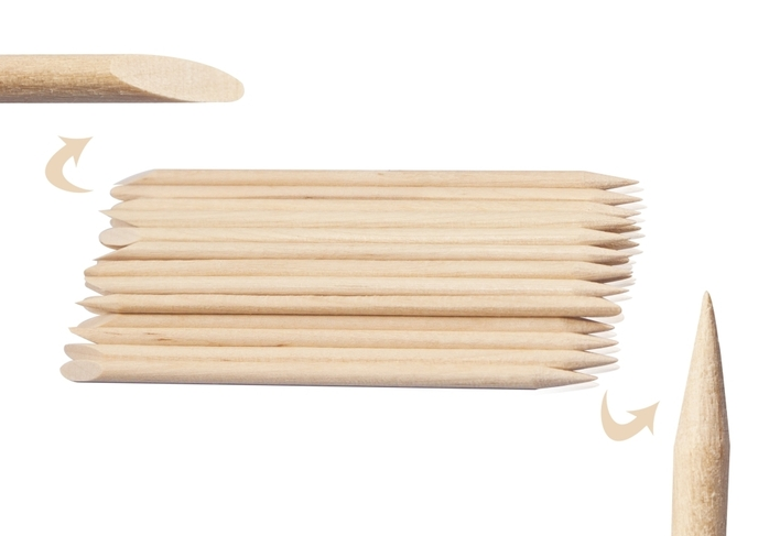 Bețișoare pentru unghii din lemn de portocal 11,5 cm 10 buc.