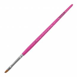Pensulă NANI pentru gel Kolinsky, oblică, mărimea 4 - Glitter Pink