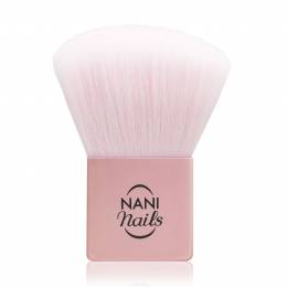 Pensulă NANI pentru îndepărtarea prafului de pe unghii - Pink Metallic