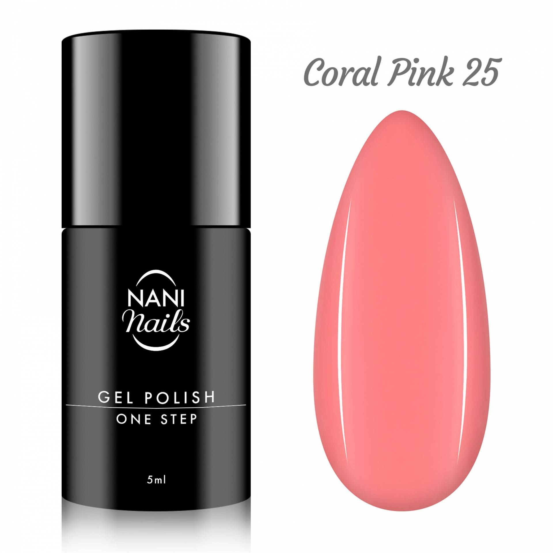 Oja semipermanenta NANI One Step 5 ml - Coral Pink