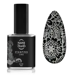Lac de unghii NANI pentru ștampile 10 ml - Silver