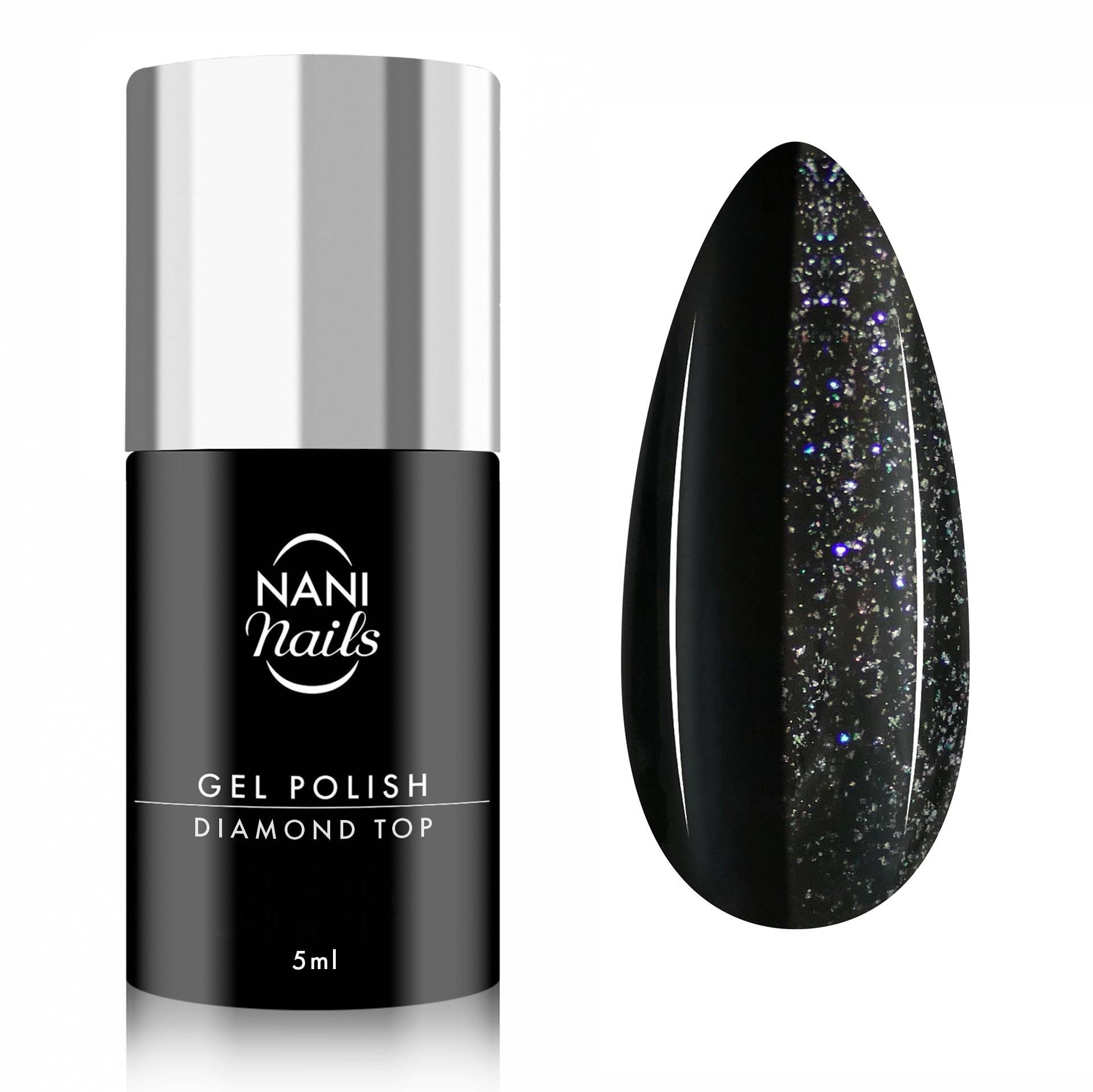 Oja semipermanentă NANI 5 ml - Diamond Top Silver