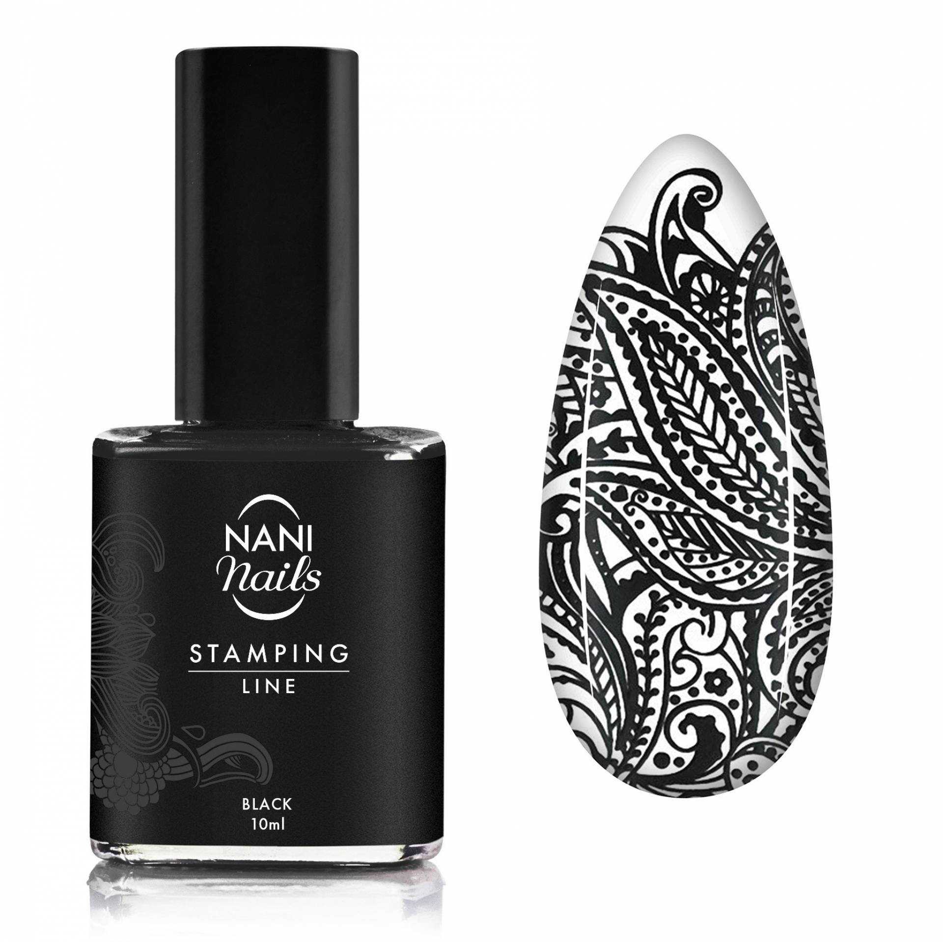 Lac de unghii NANI pentru ștampile 10 ml - Black