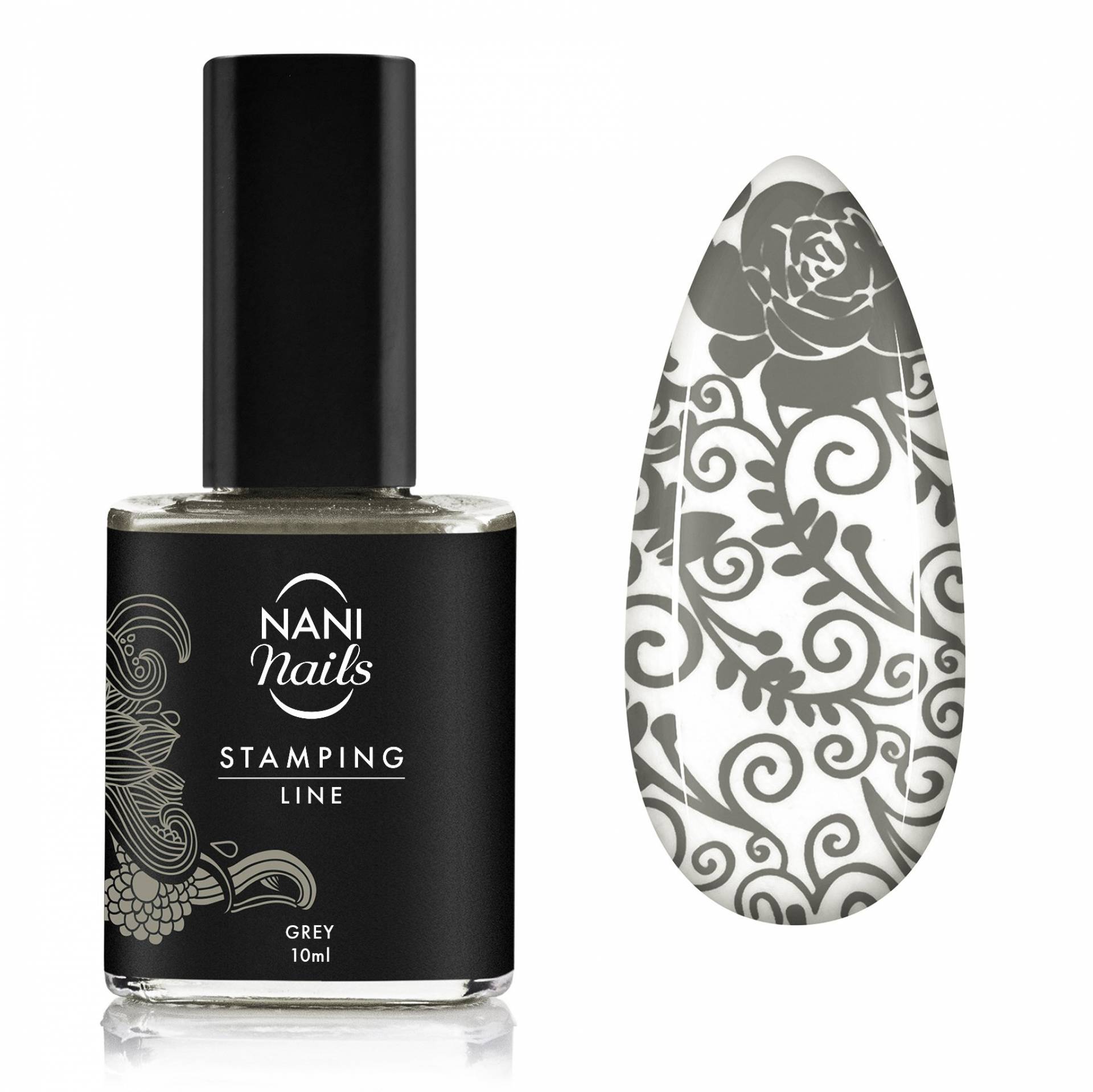 Lac de unghii NANI pentru ștampile 10 ml - Grey