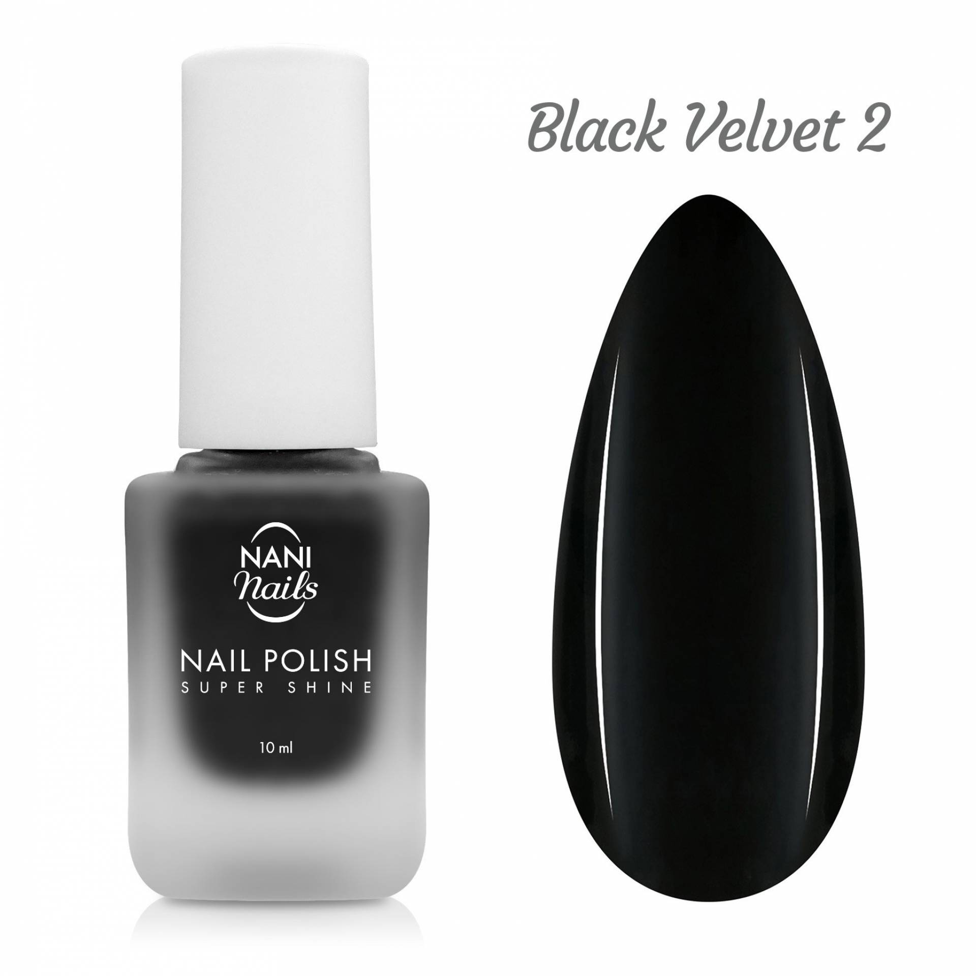 NANI lac de unghii Super Shine 10 ml - Black Velvet