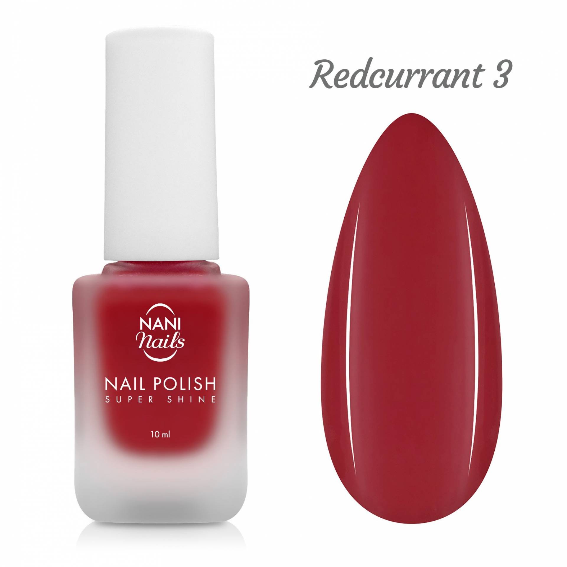 NANI lac de unghii Super Shine 10 ml - Redcurrant