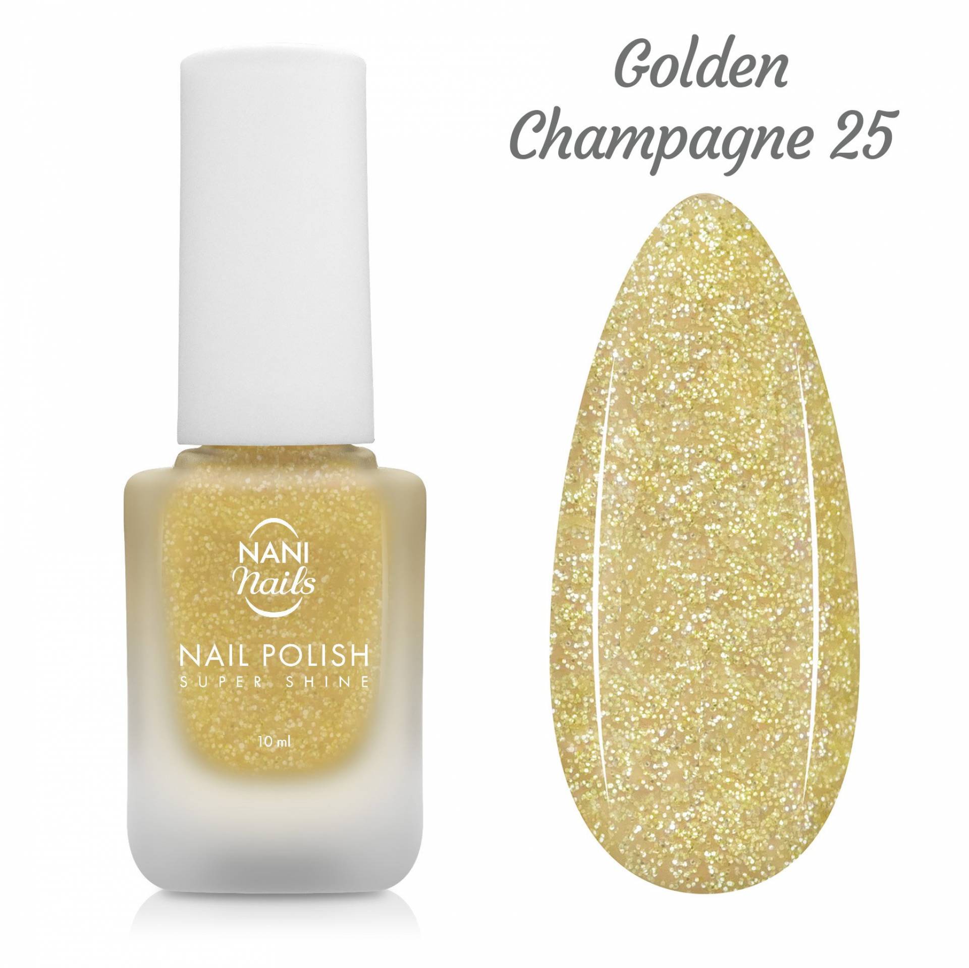 NANI lac de unghii Super Shine 10 ml - Golden Champagne