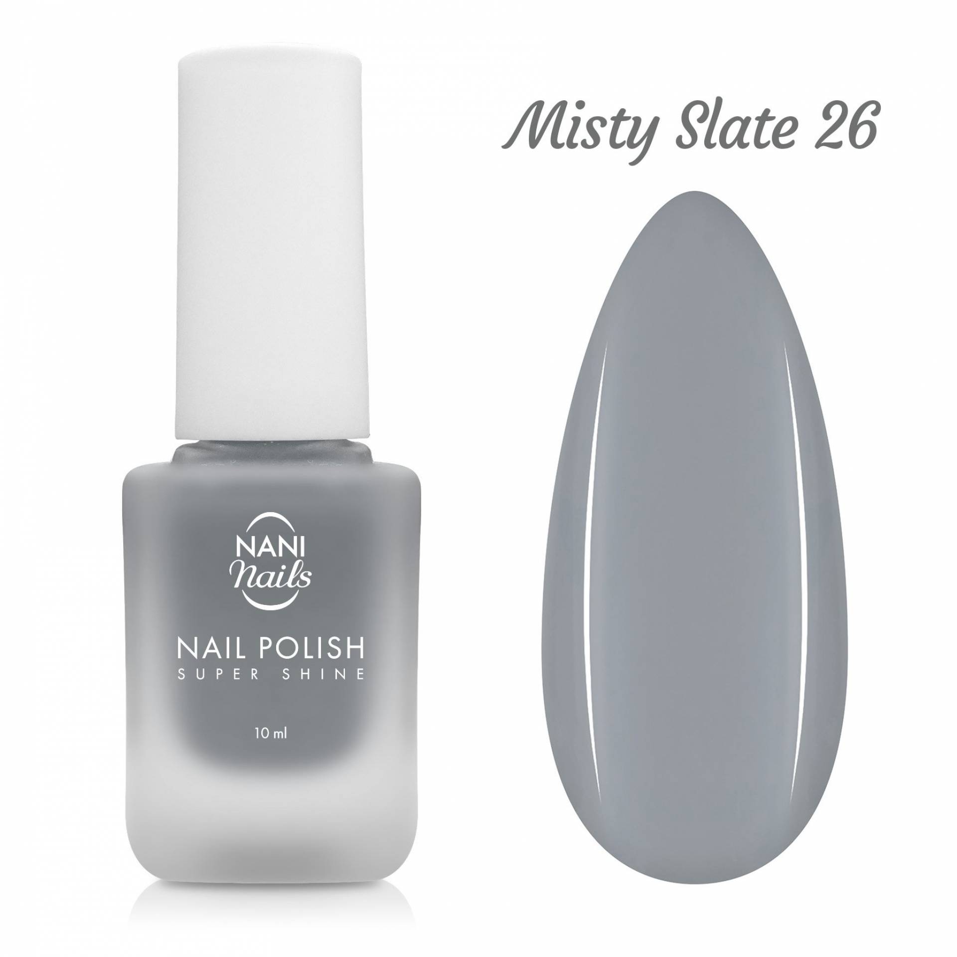 NANI lac de unghii Super Shine 10 ml - Misty Slate
