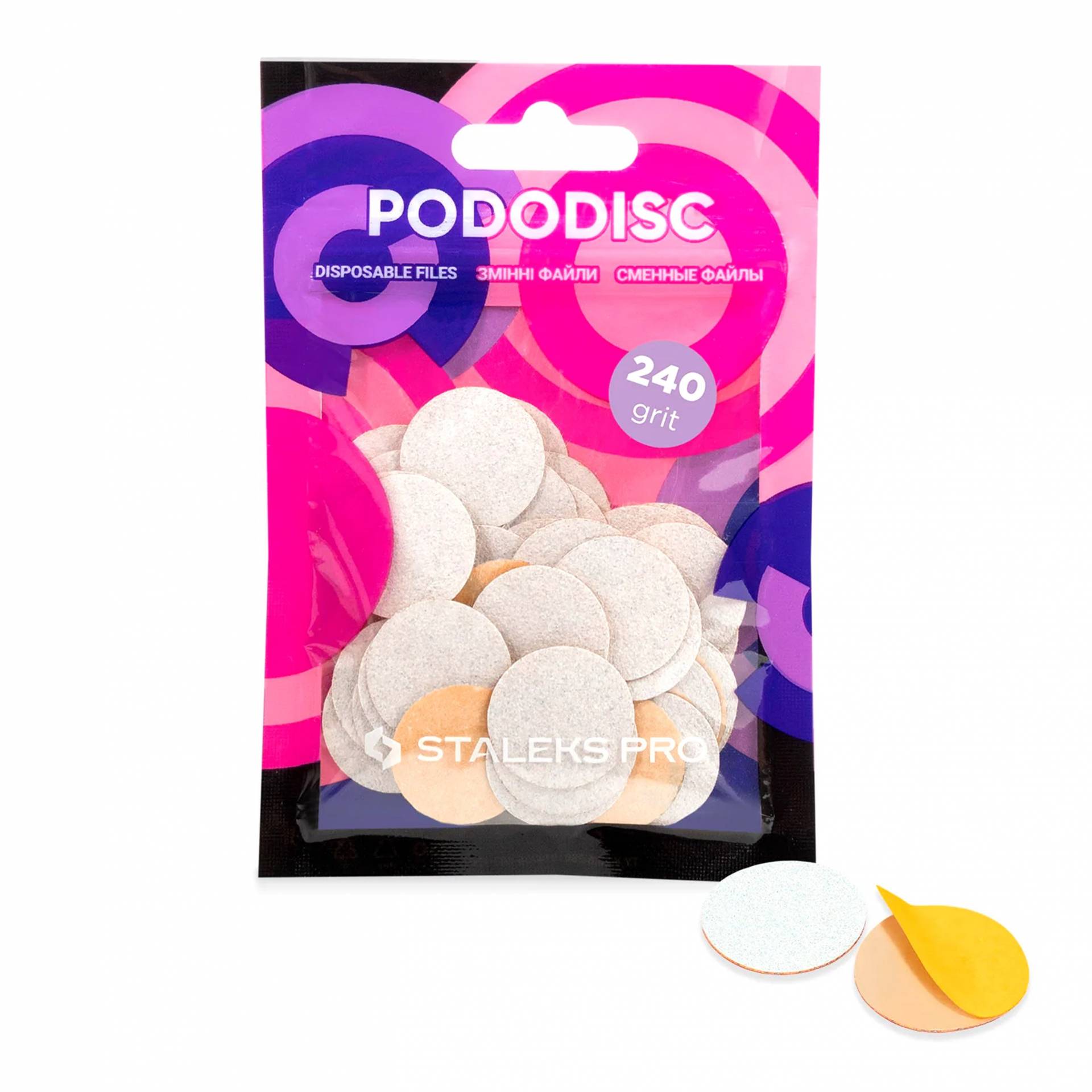 STALEKS Pododisc M – pile de unică folosință pentru pedichiură - 240