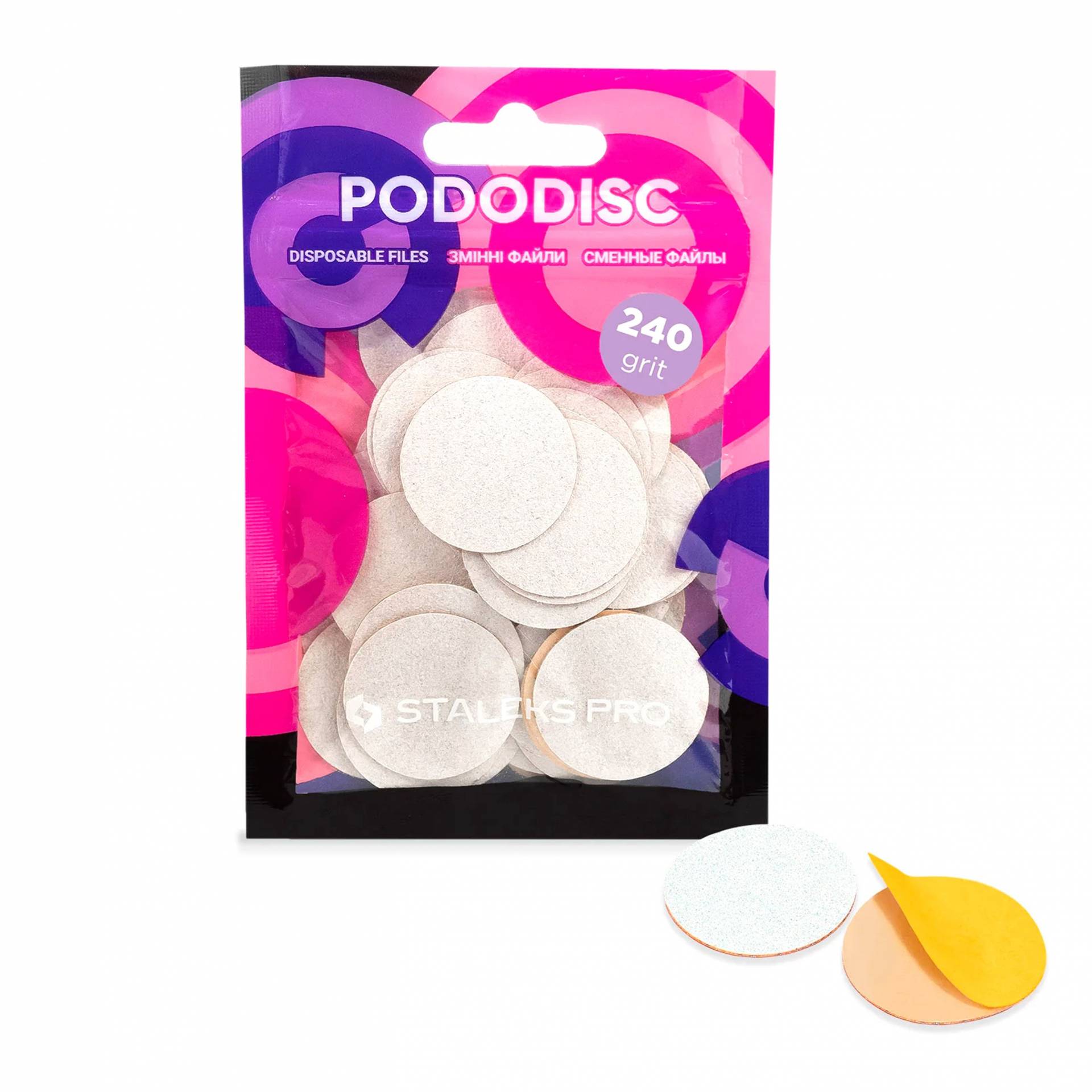 STALEKS Pododisc L – pile de unică folosință pentru pedichiură - 240