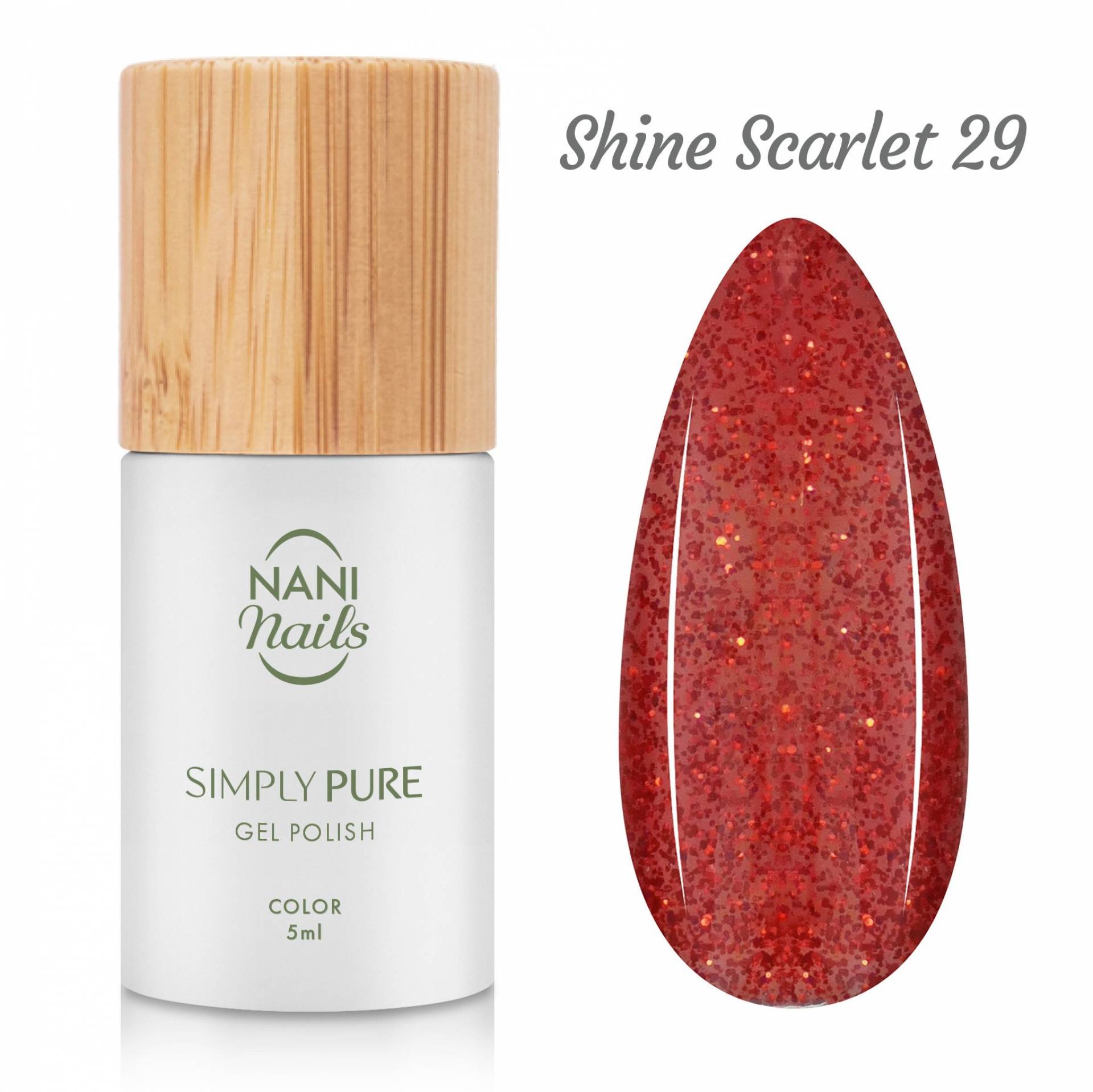 NANI ojă semipermanentă Simply Pure 5 ml - Shine Scarlet