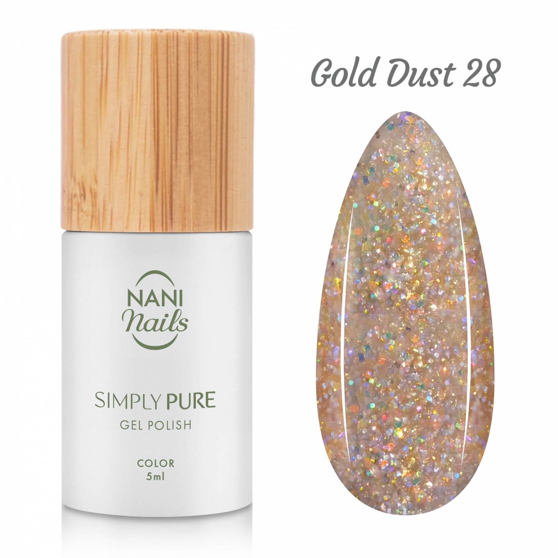 NANI ojă semipermanentă Simply Pure 5 ml - Gold Dust