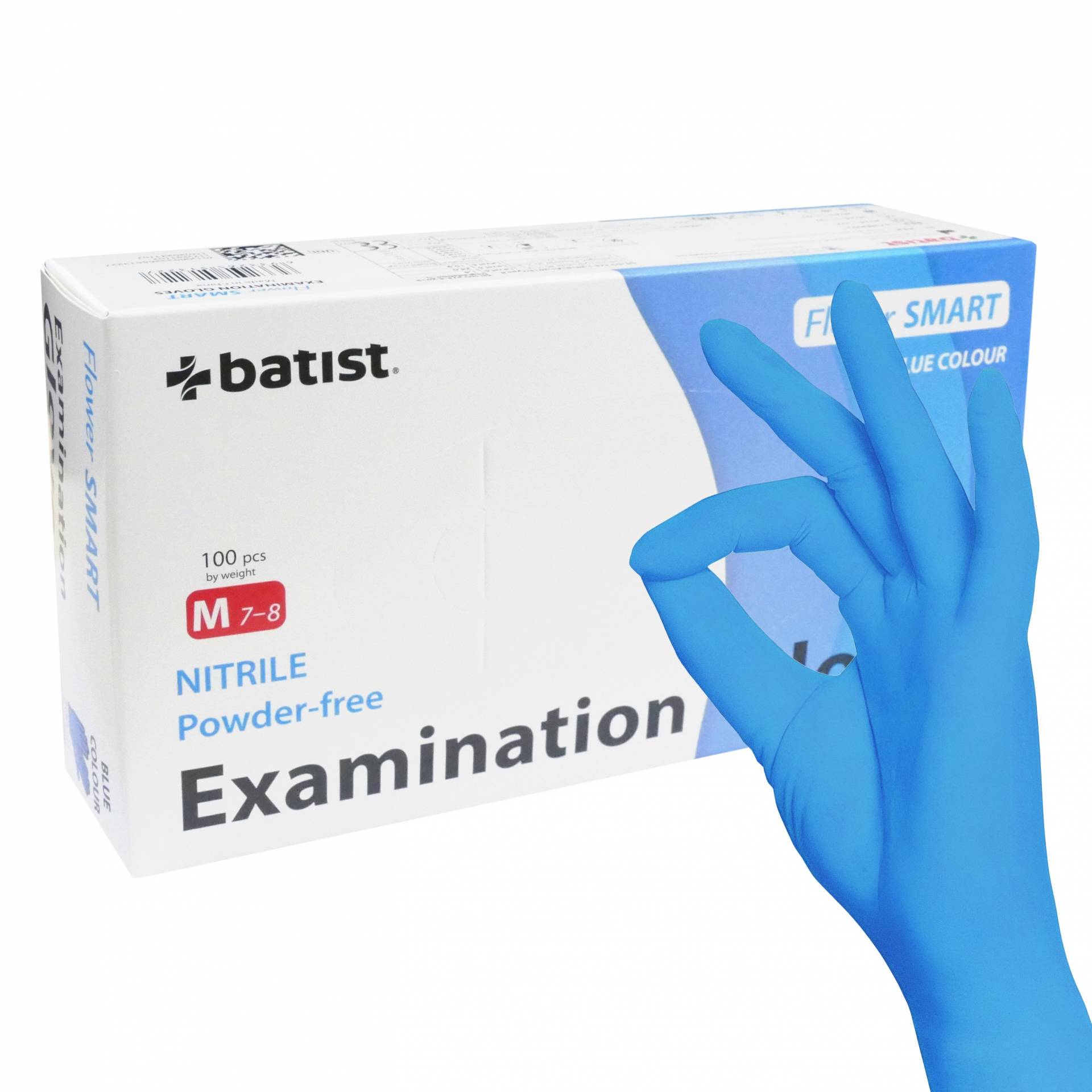 FLOWER SMART Mănuși din nitril, M, nepudrate - 100 buc