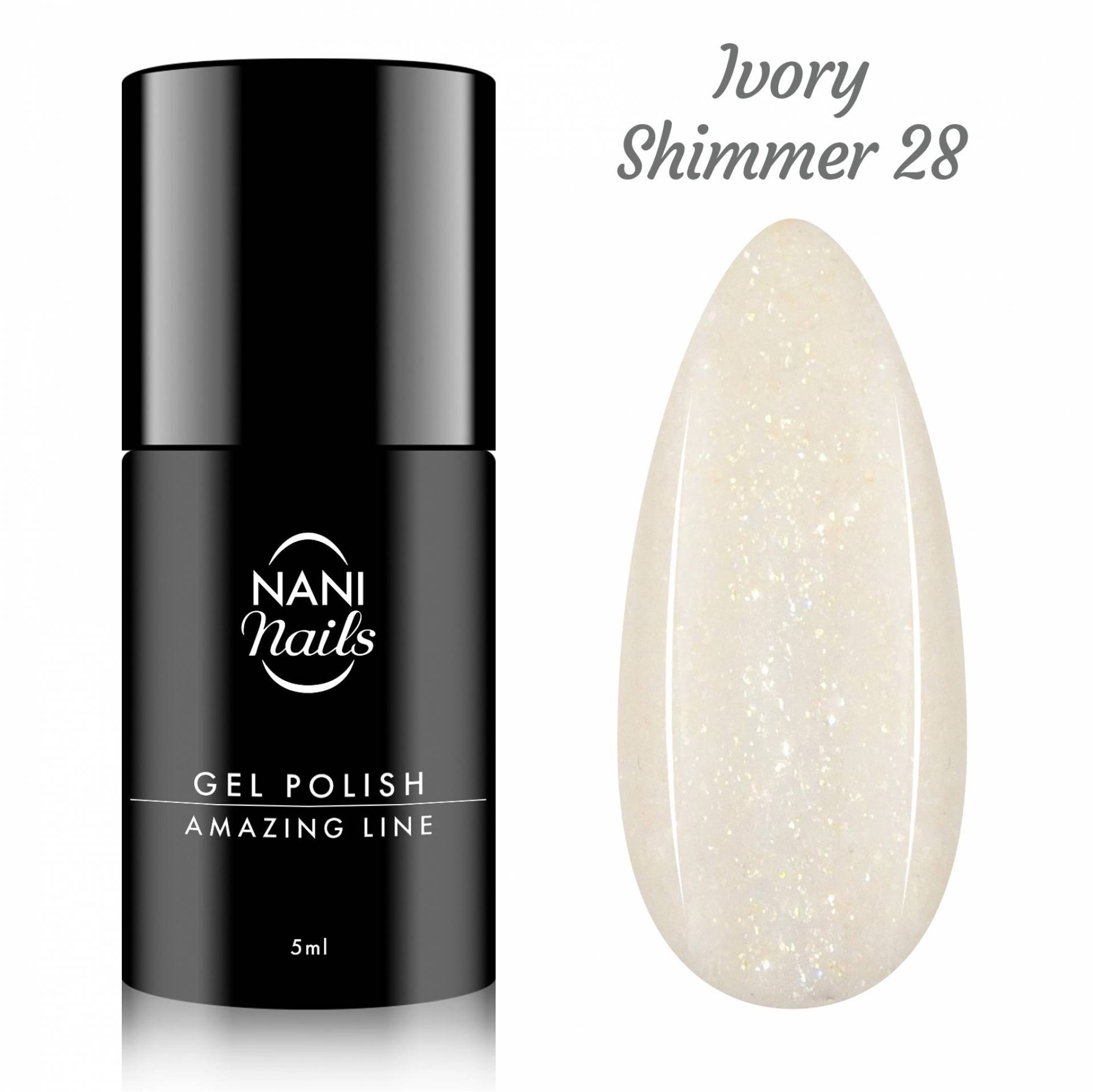 NANI Ojă semipermanentă Amazing Line 5 ml - Ivory Shimmer