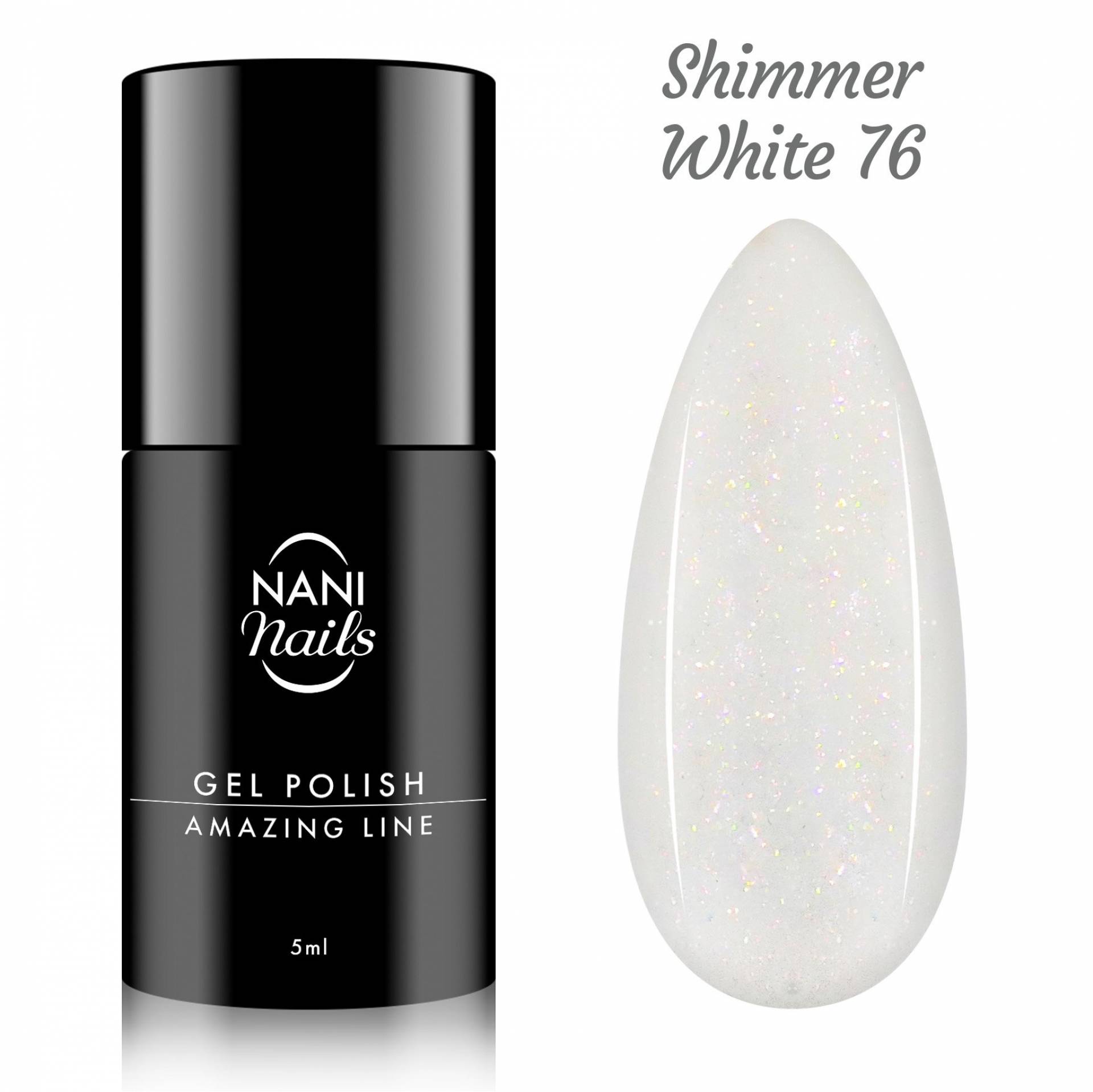 NANI Ojă semipermanentă Amazing Line 5 ml - Shimmer White