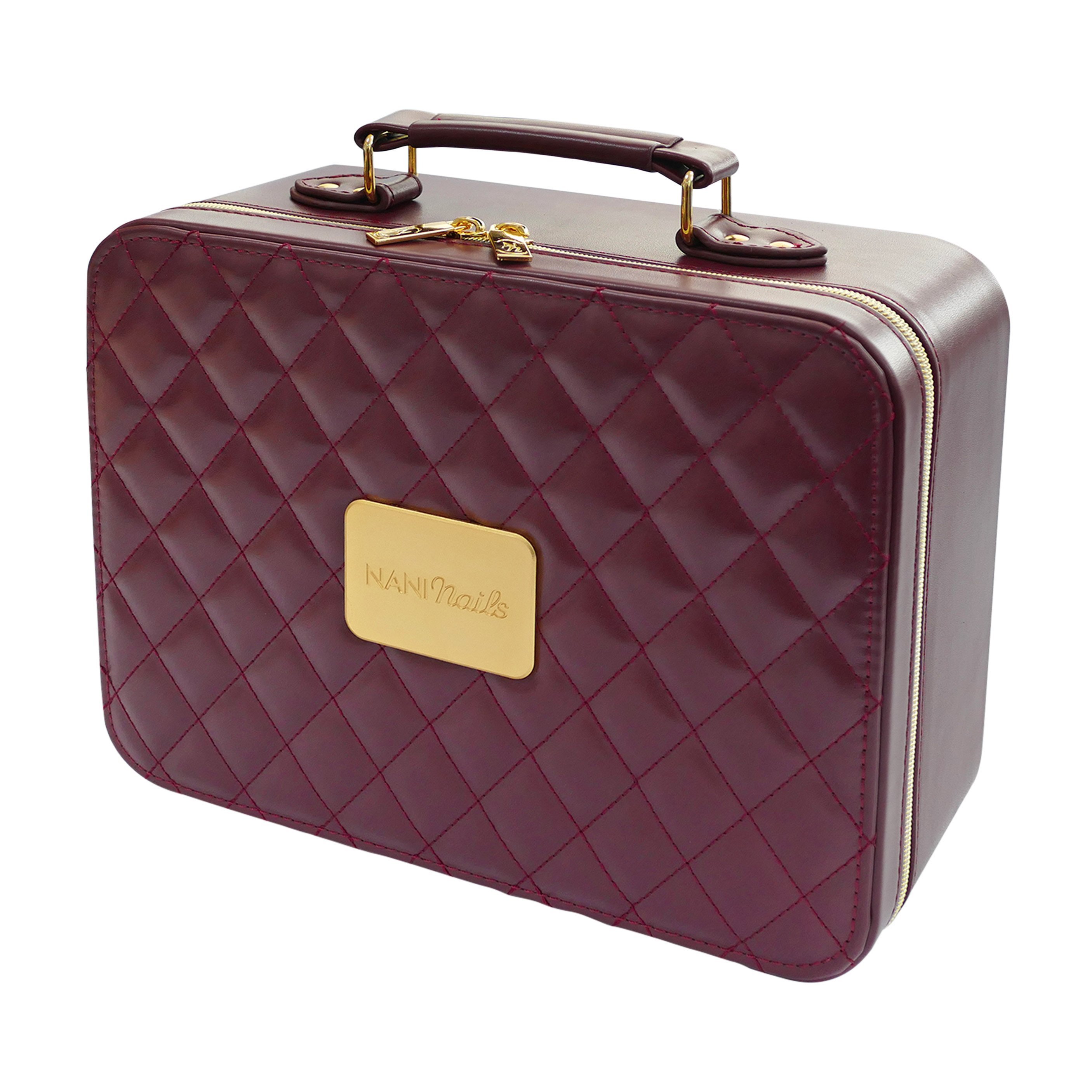 NANI geantă pentru cosmetică cu oglindă LED – Burgundy