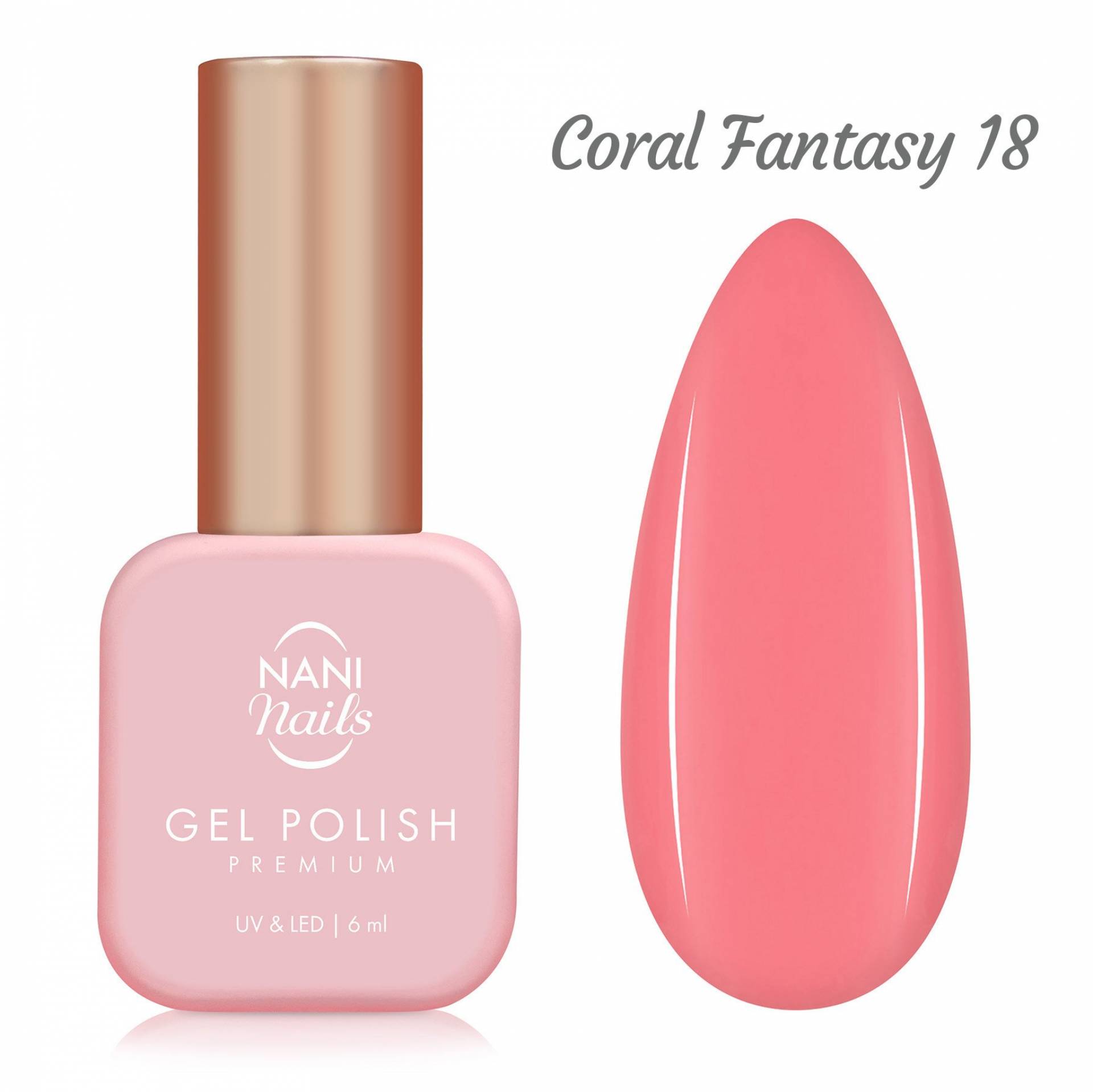 NANI ojă semipermanentă Premium 6 ml - Coral Fantasy