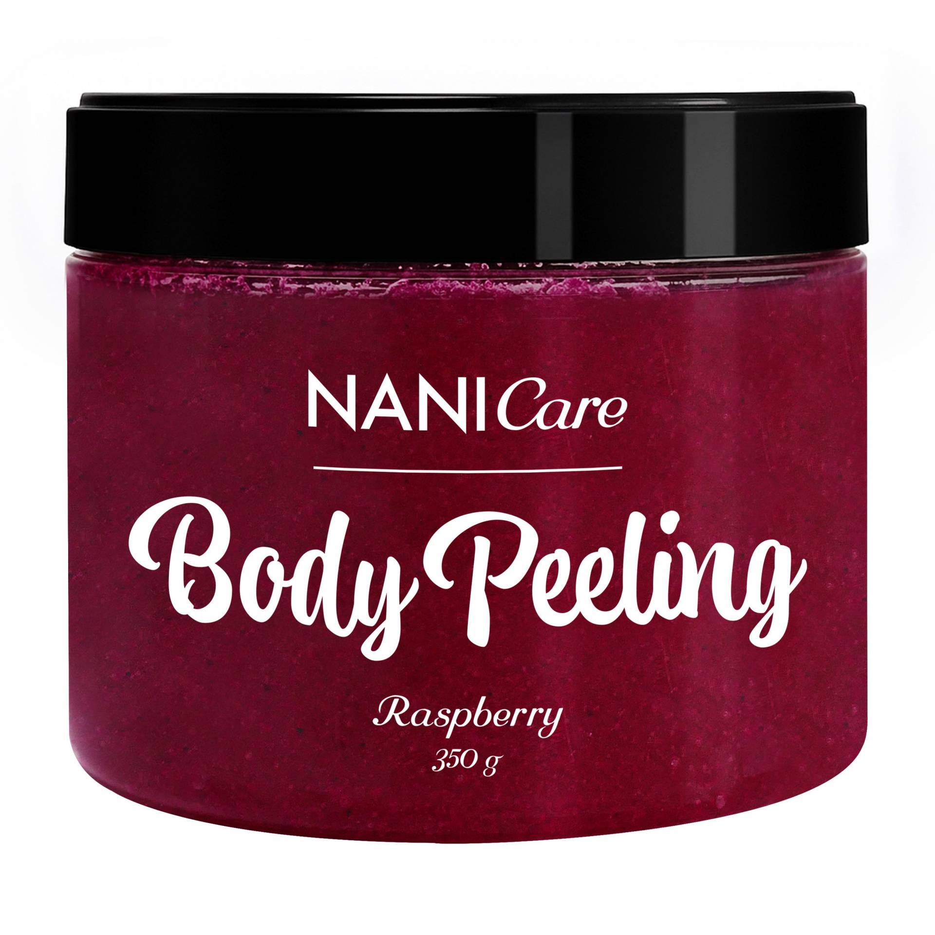 NANICare scrub corporal cu zahăr 350 g - Zmeură