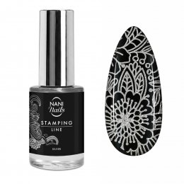 Lac de unghii NANI pentru ștampile 7 ml - Silver