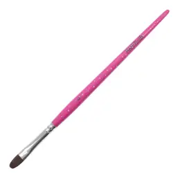 Čopič za gel NANI, mačji jezik, vel. 8 – Glitter Pink