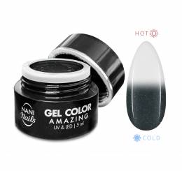 NANI termo UV gel Amazing 5 ml - Antracit White Glitter