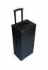 NANI štvordielny kozmetický kufrík NN23 na kolieskach - Black Strip