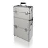 NANI dvojdielny kozmetický kufrík na kolieskach - Silver Strip