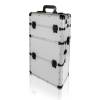 NANI dvojdielny kozmetický kufrík na kolieskach - White Strip