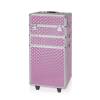 NANI trojdielny kozmetický kufrík na kolieskach - 3D Diamond Pink