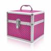 NANI kozmetický kufrík s bodkami - Ružová / čierne bodky