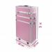 NANI trojdielny kozmetický kufrík na kolieskach - Pink