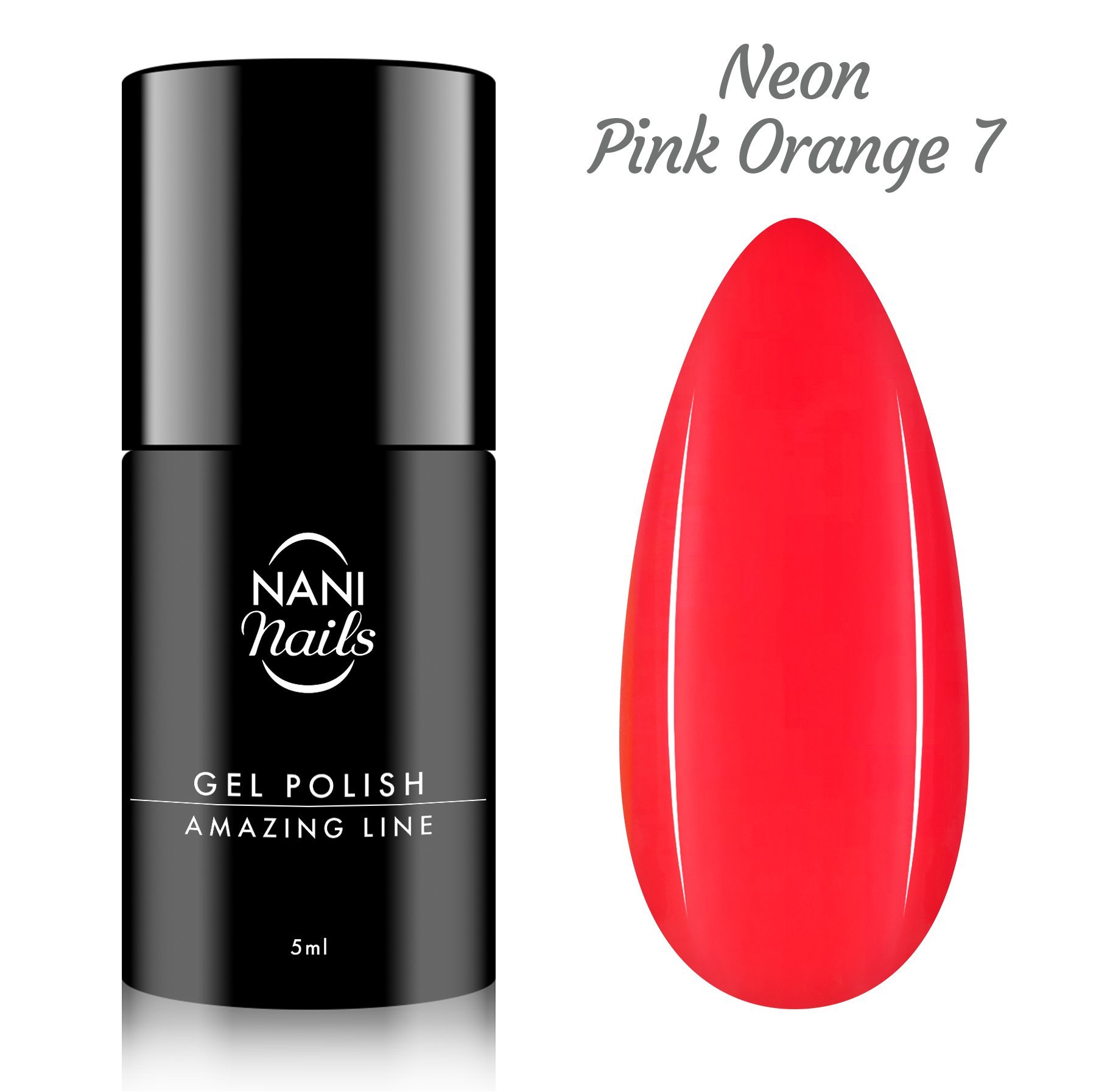 NANI gél lak Amazing Line 5 ml - Neon Pink Orange