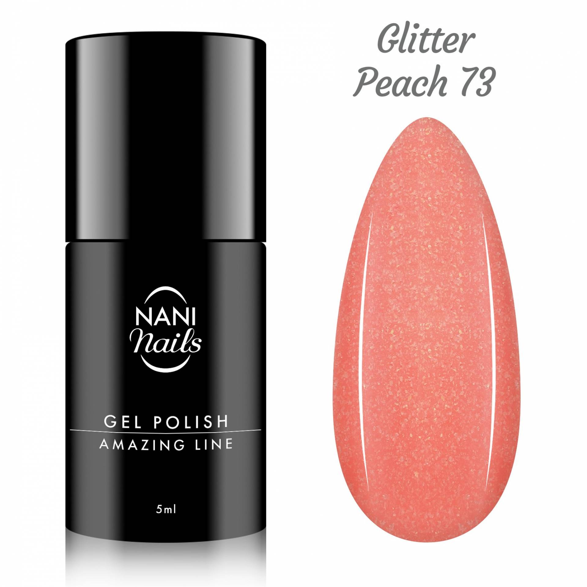 NANI gél lak Amazing Line 5 ml - Glitter Peach