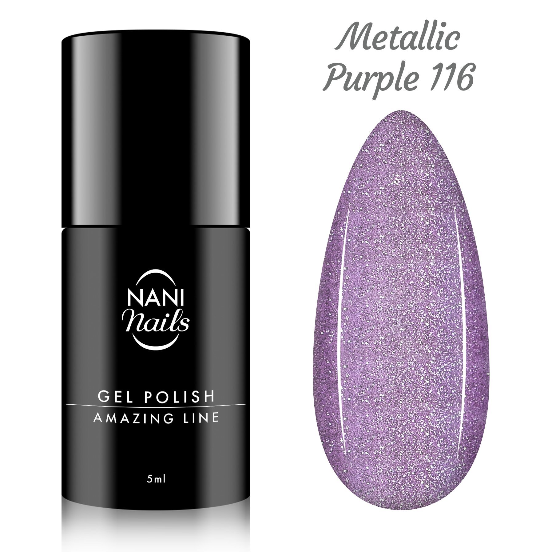 NANI gél lak Amazing Line 5 ml - Metallic Purple