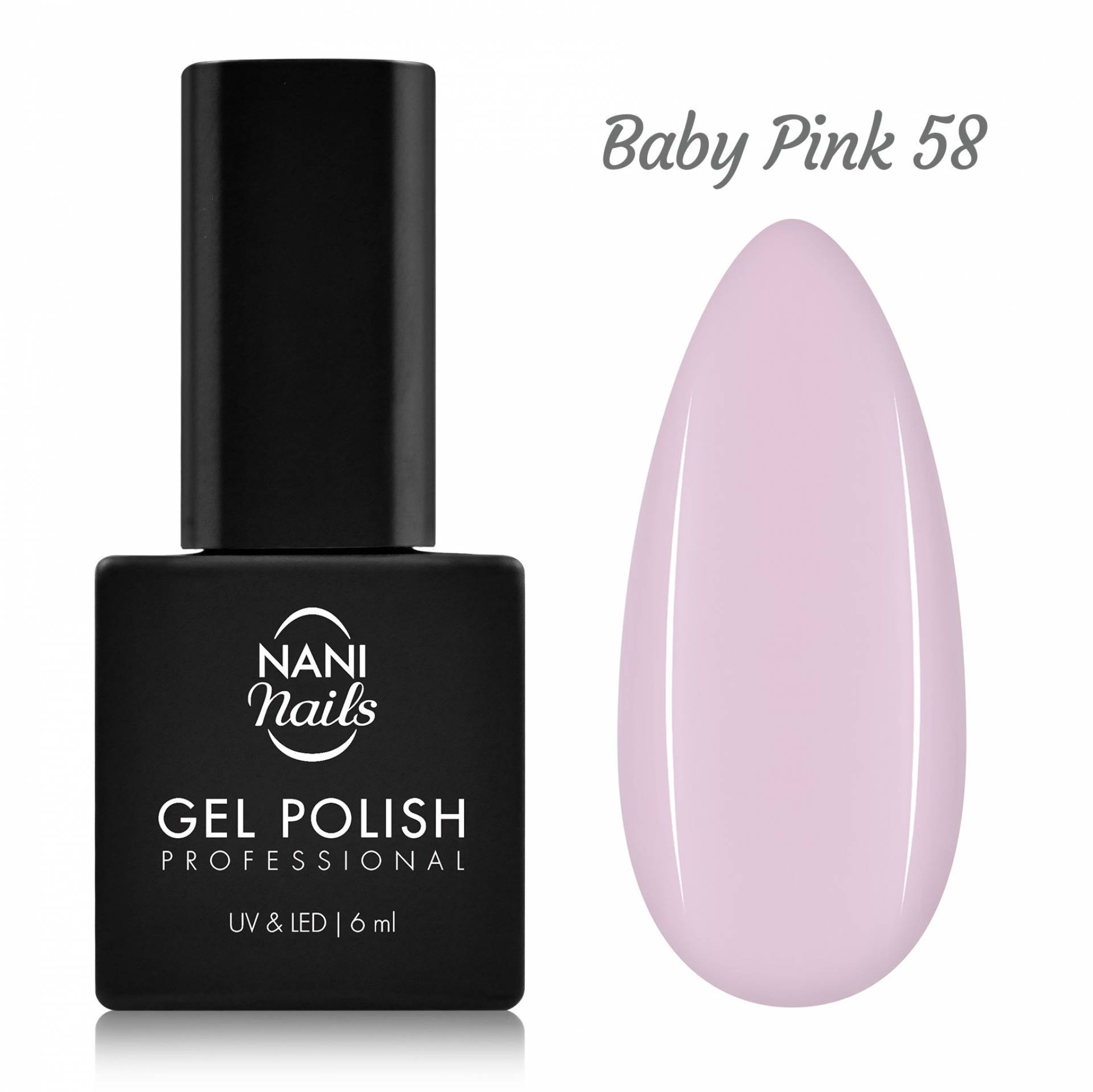 NANI gél lak 6 ml - Baby Pink