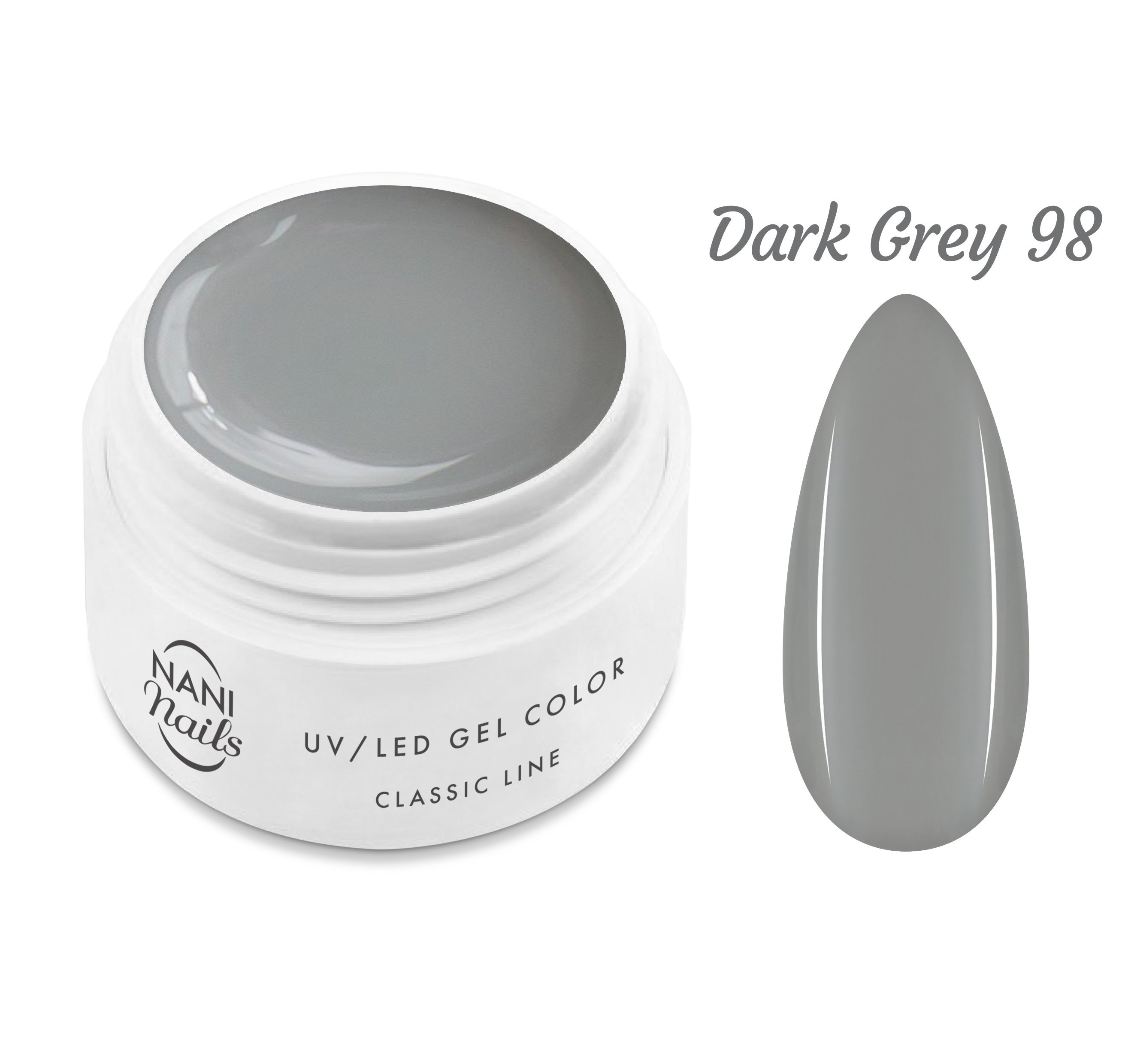 NANI UV gél Classic Line 5 ml - Dark Grey