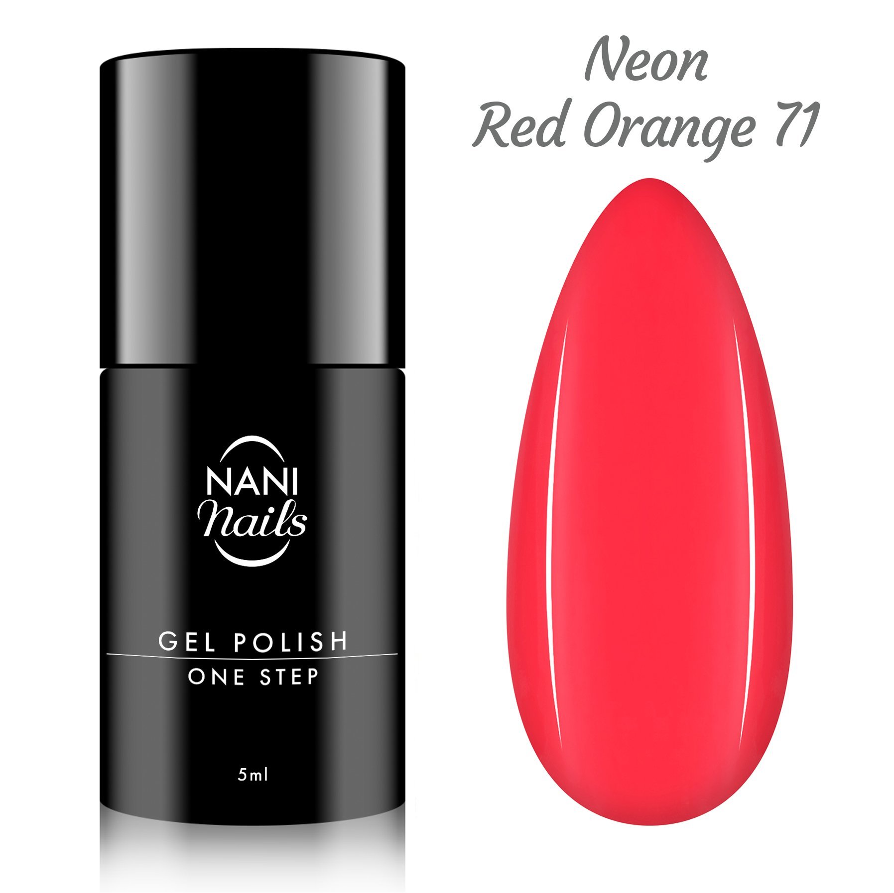 NANI gél lak One Step 5 ml - Neon Red Orange
