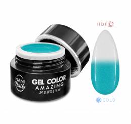 NANI termo UV gél Amazing Line 5 ml - Turquoise White Glitter
