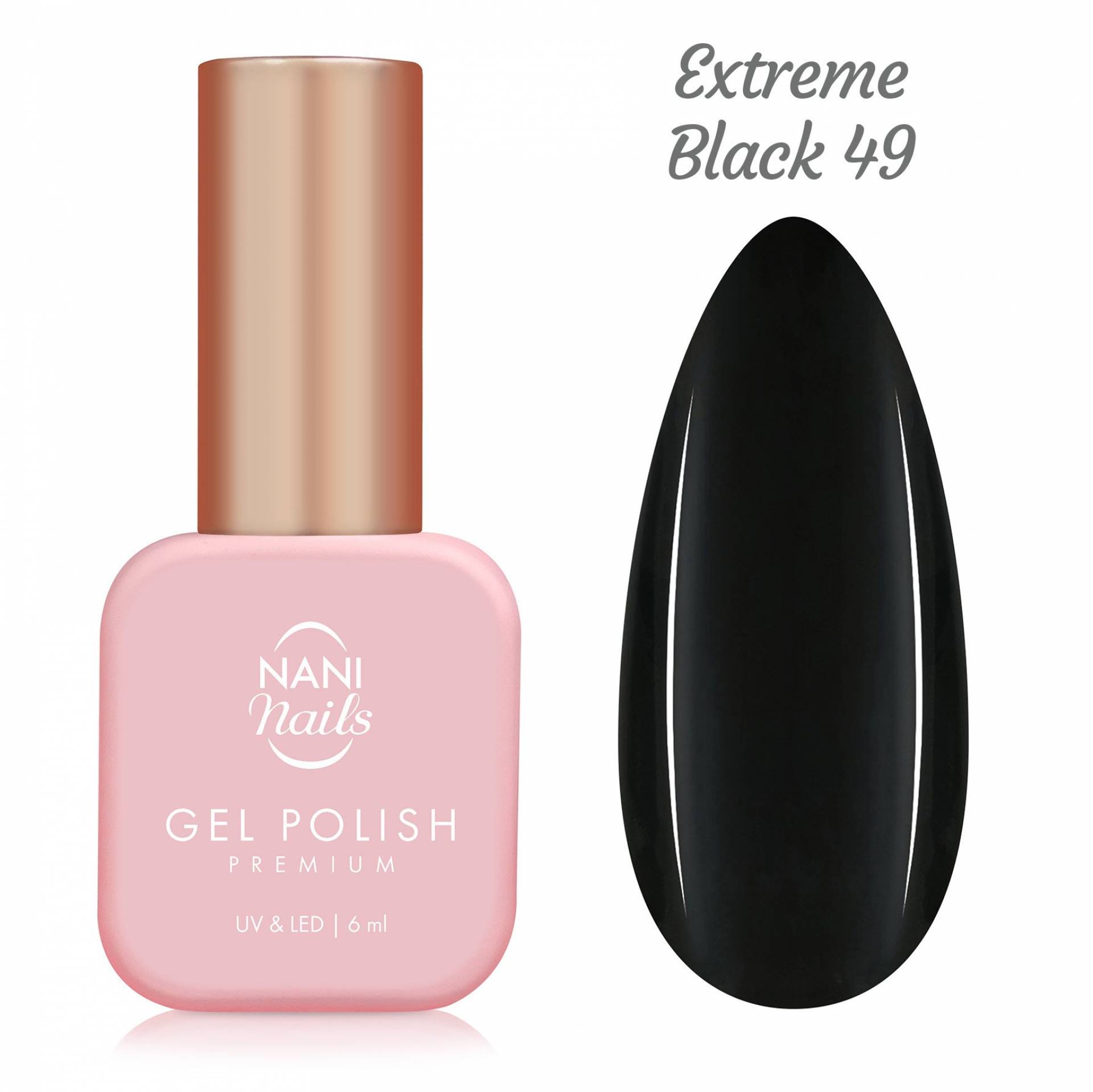 NANI gél lak Premium 6 ml - Extreme Black