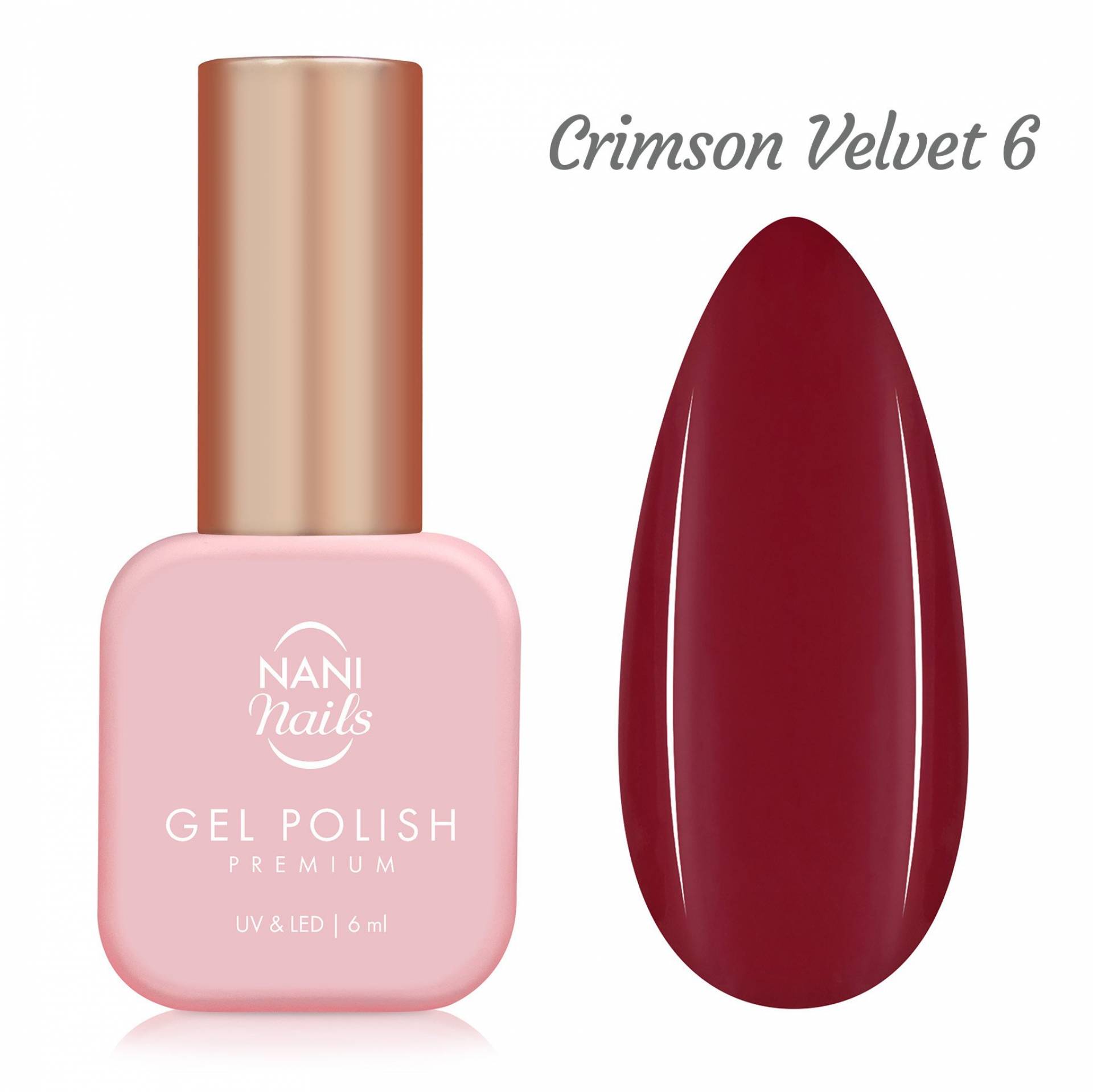 NANI gél lak Premium 6 ml - Crimson Velvet