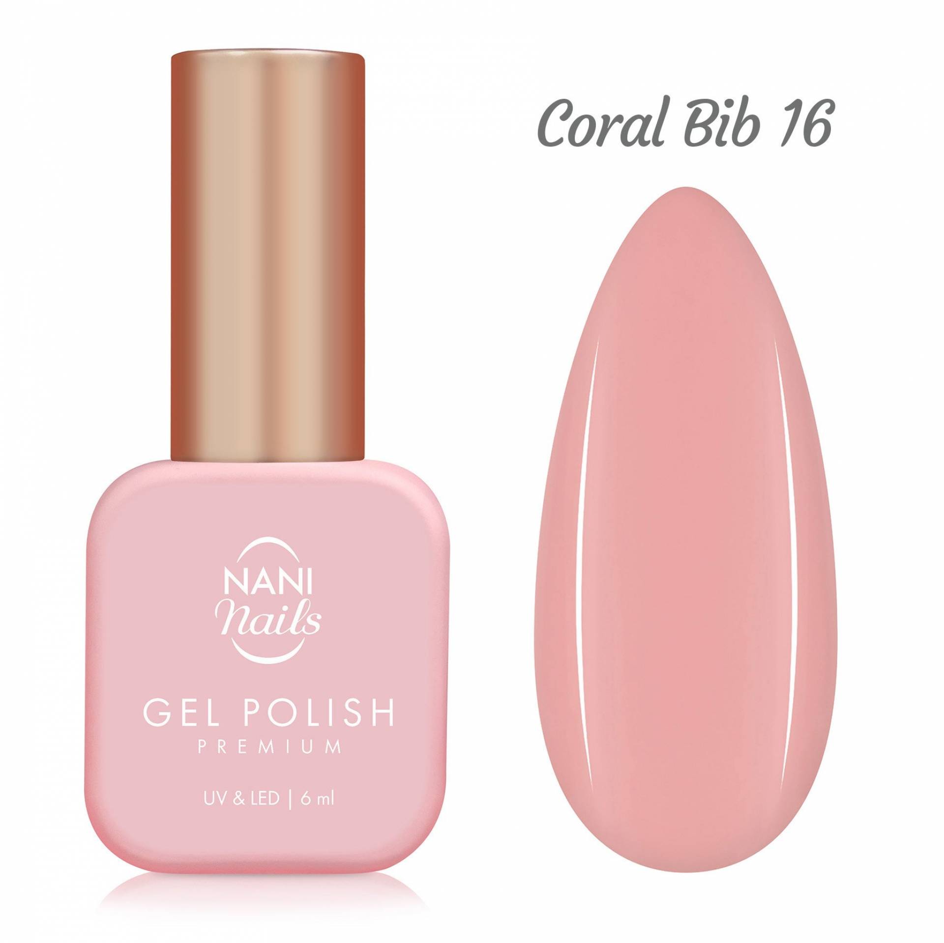 NANI gél lak Premium 6 ml - Coral Bib